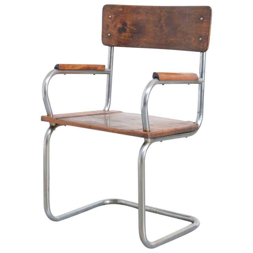 Modernist Tubular Cantilever Chair, 1930s