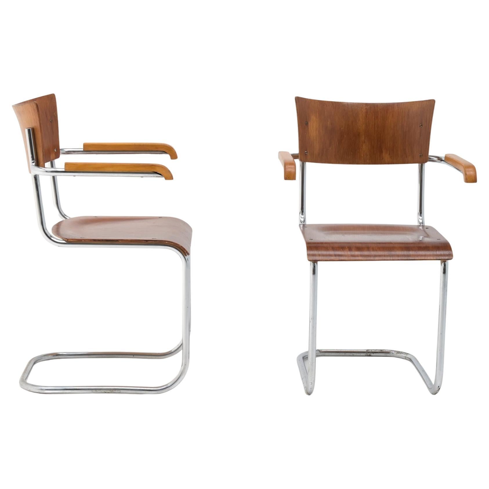 Modernist Tubular Cantilever Chair