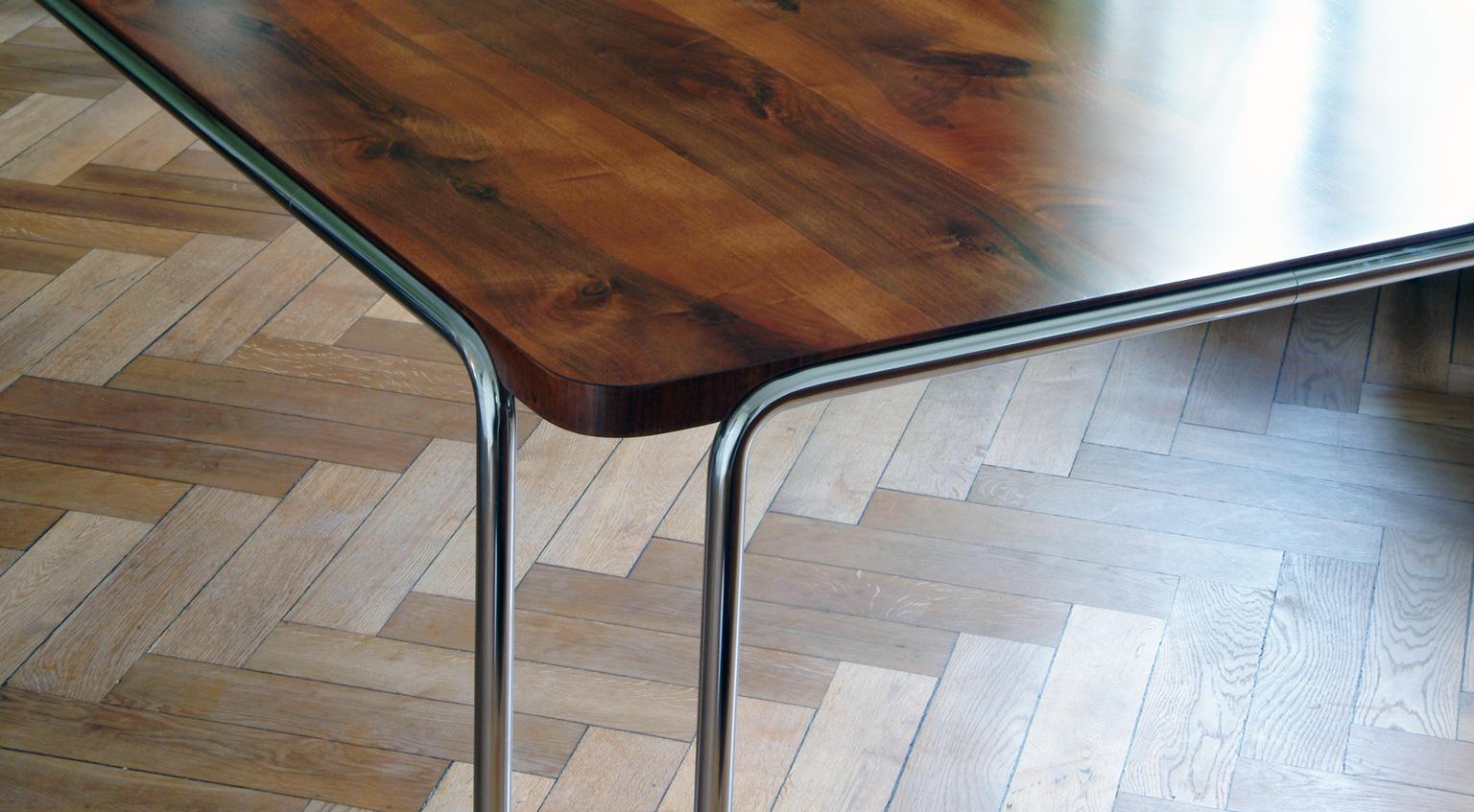 Modernist Ultra-Thin Tubular-Steel Table by GMD Berlin, Customisable ...