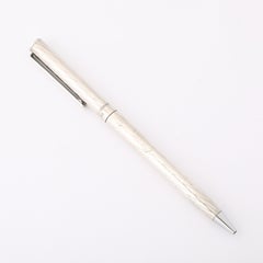 Penna a sfera in argento sterling con meccanismo a rotazione in stile modernista, firmata Bergdorf Goodman
