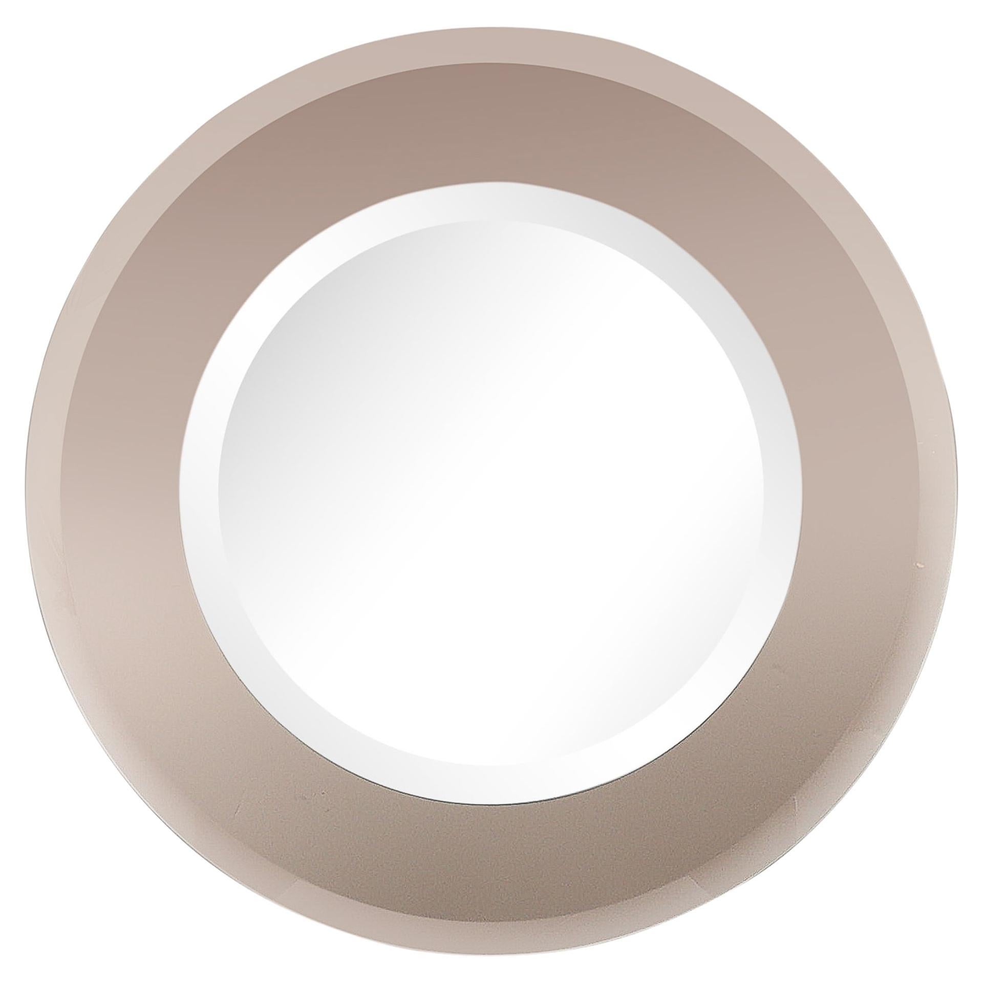 Modernist Two-Tier Beveled Smoked Bronze Border Mirror Custom von High Style Deco