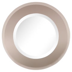 Modernist Two-Tier Beveled Smoked Bronze Border Mirror Custom by High Style Deco