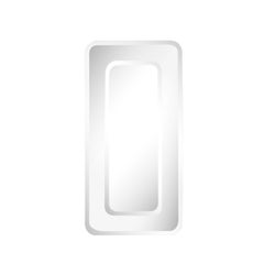 Modernist Two Tier Mirror w/ Rounded & Beveled Edges, Custom for High Style Deco