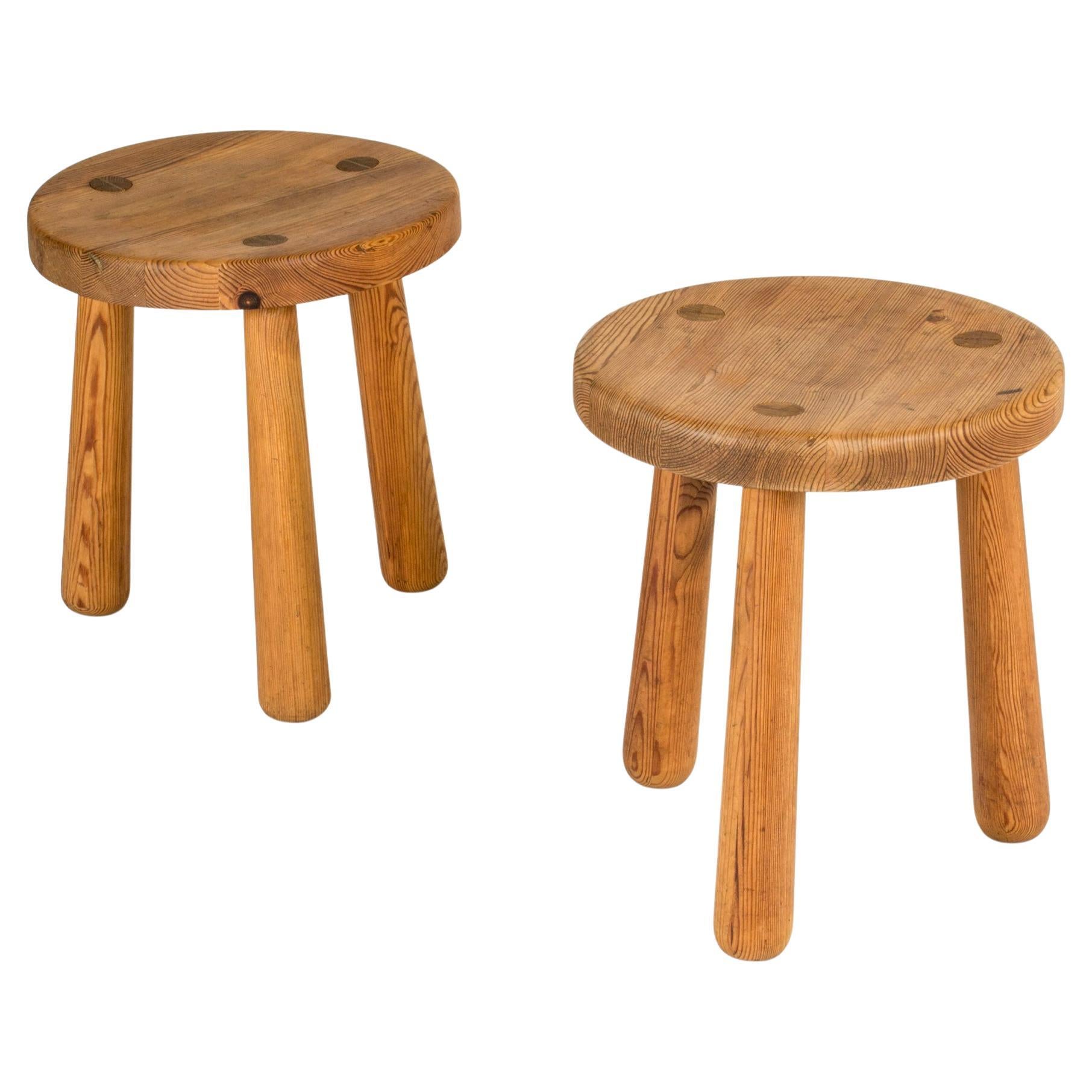 Modernist "Utö" stools by Axel Einar Hjorth, NK, Sweden, 1930s For Sale