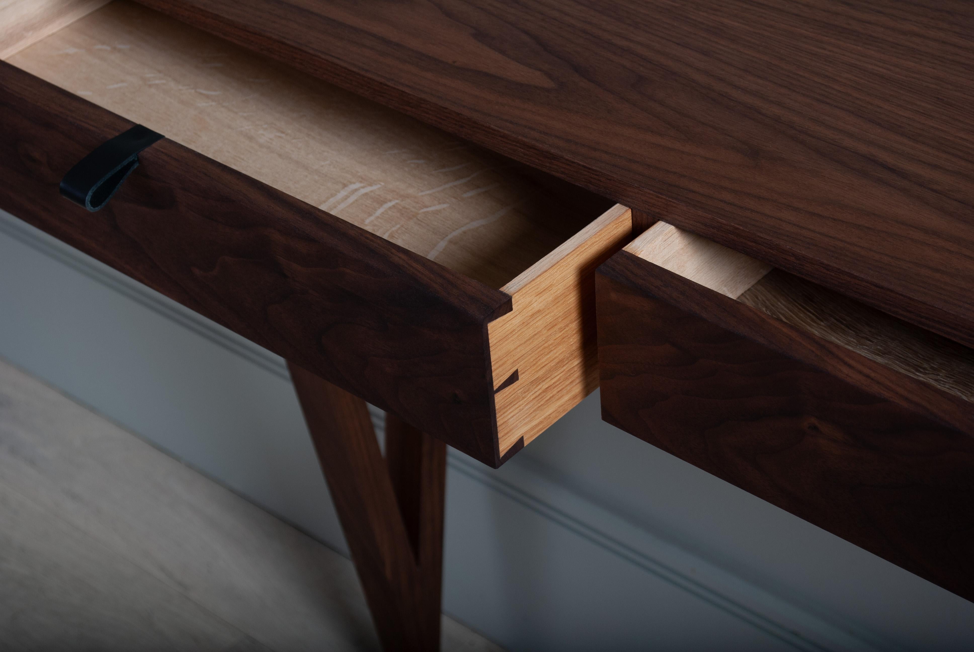 Tavolo da salotto consolle artigianale, Oak inglese in vendita 7