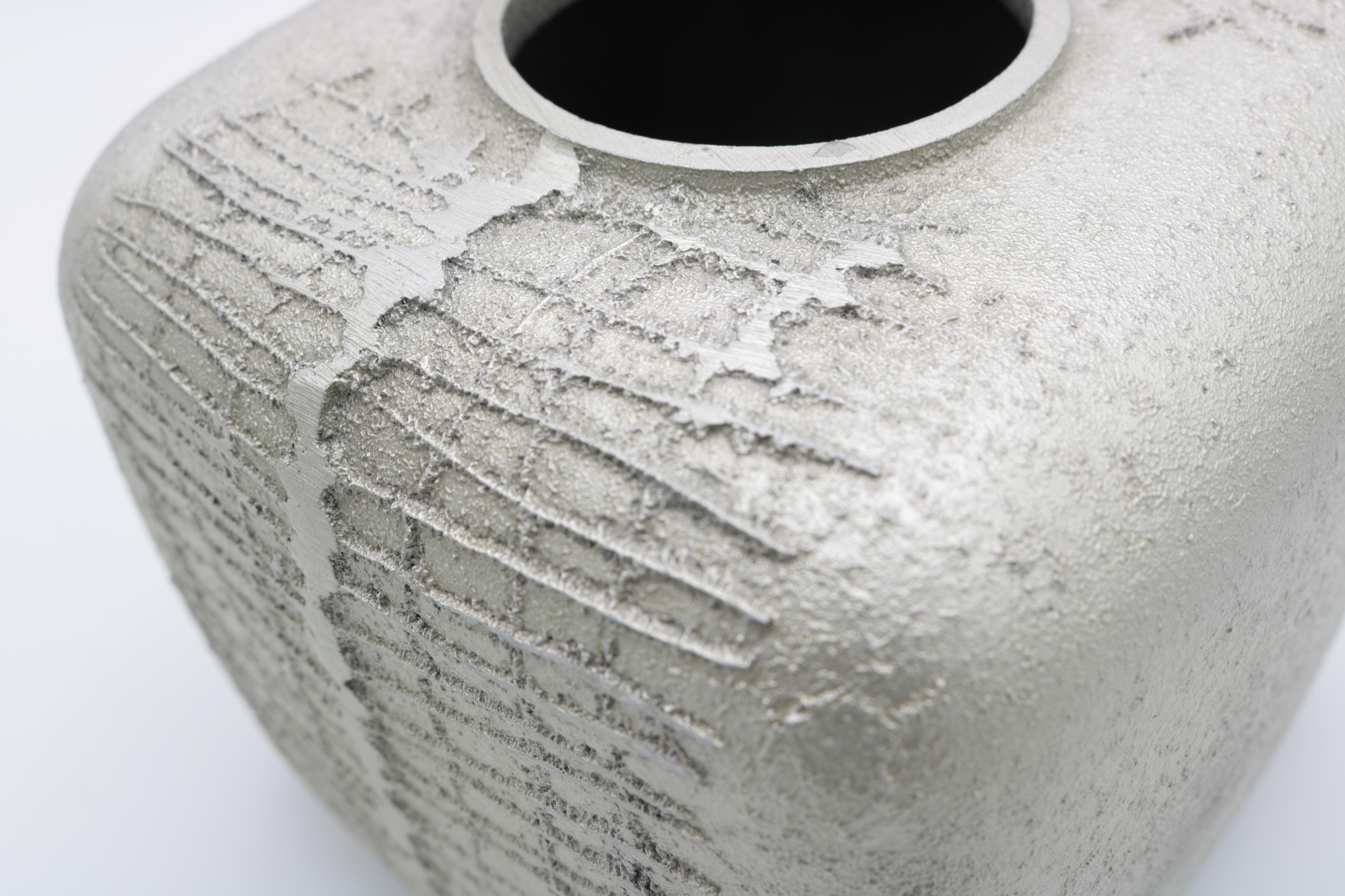 Cast Modernist Vase by Lorenzo Burchiellaro For Sale
