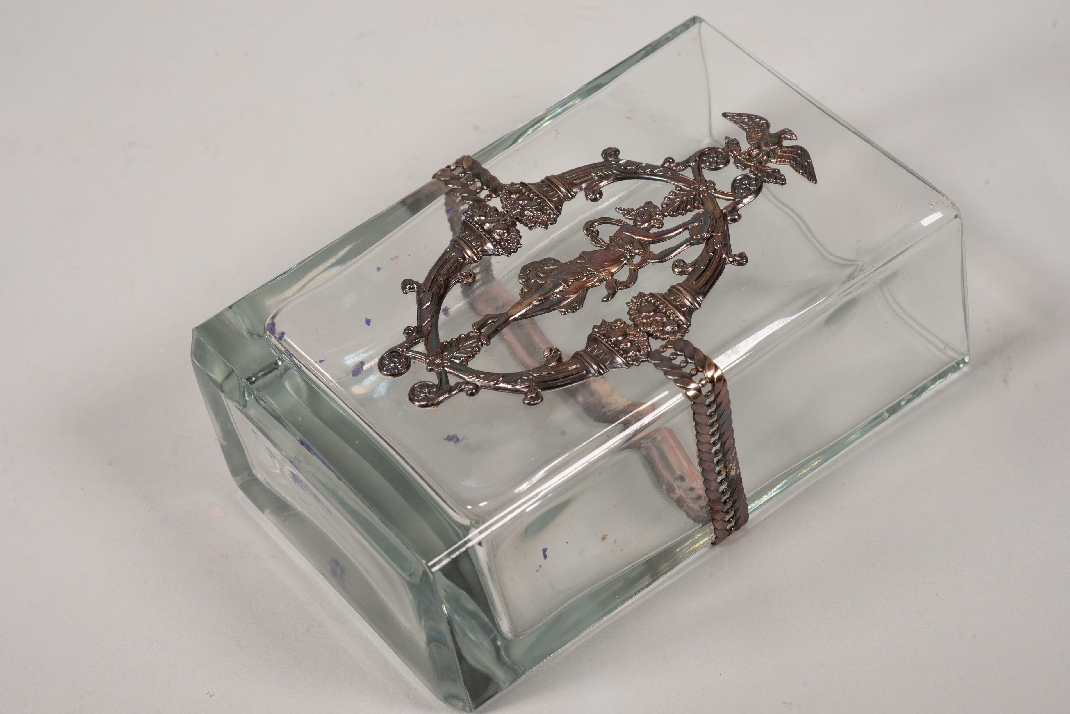 Vaso modernista. Vetro, metallo. Portogallo, Topazio Casquinha, circa 1900. In condizioni discrete in vendita a Madrid, ES