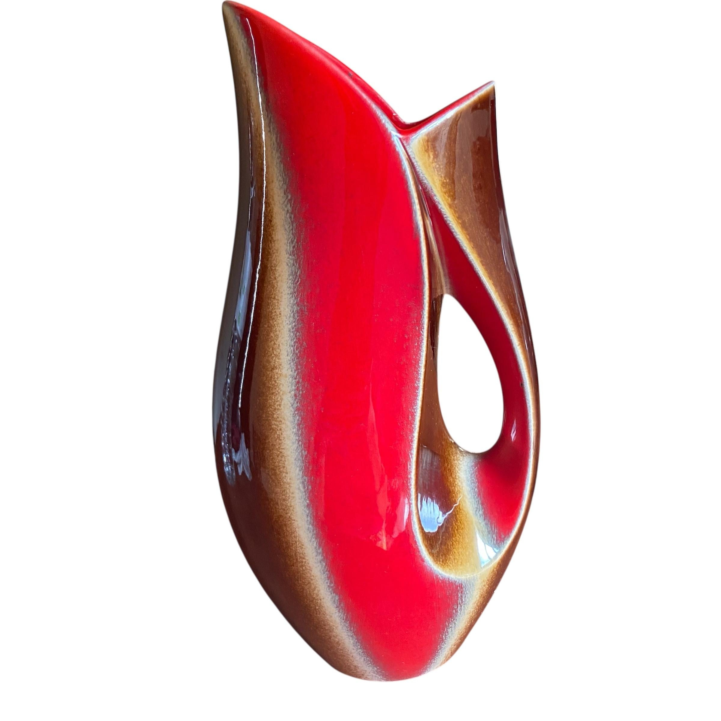Glazed Modernist Vase Pitcher Verceram France, 1950s For Sale
