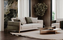 Modernist Verve Sofa with Rich Metal Legs