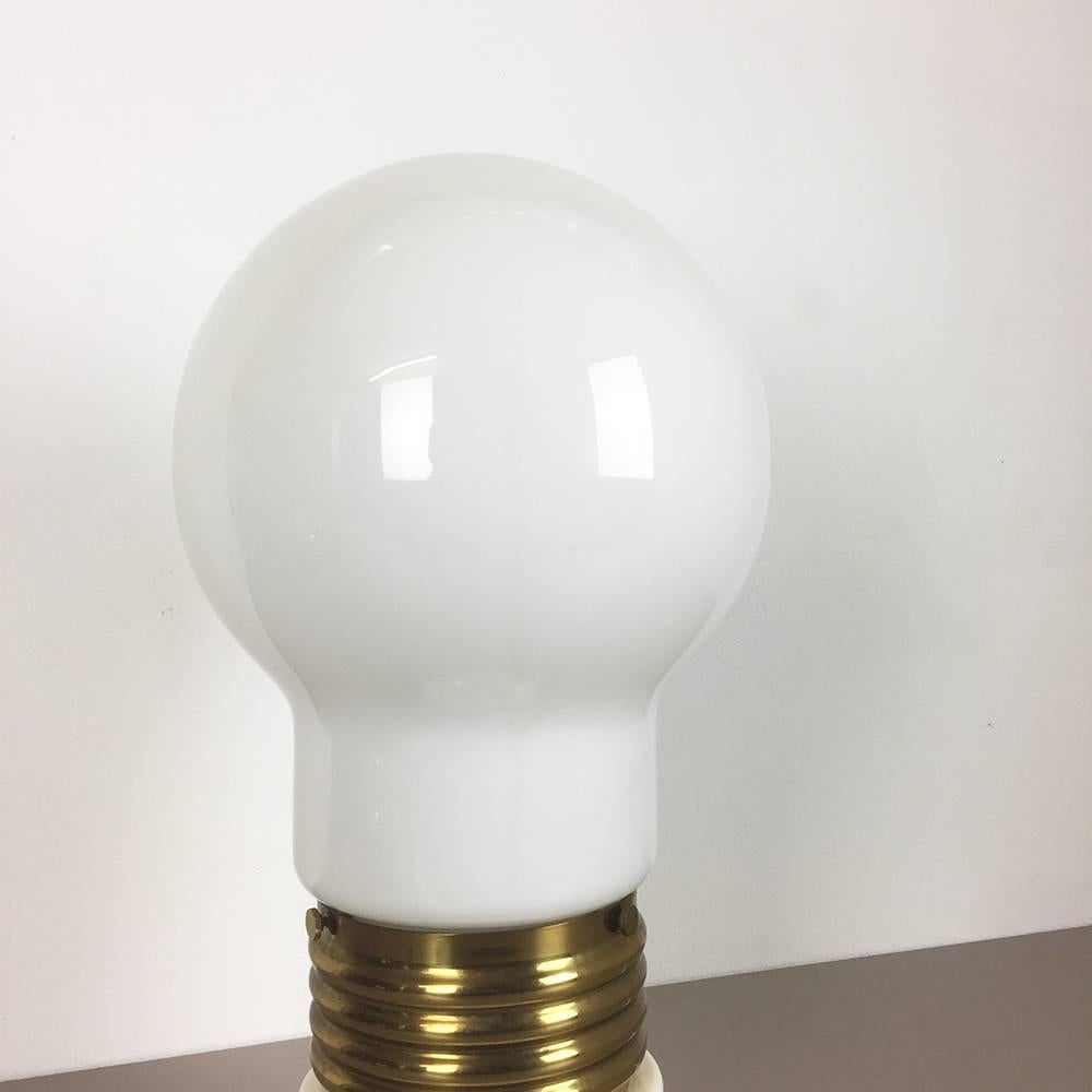 Mid-Century Modern Modernist Vintage 1970s Italian Giant Glass Bulb Table / Floor Light For Sale