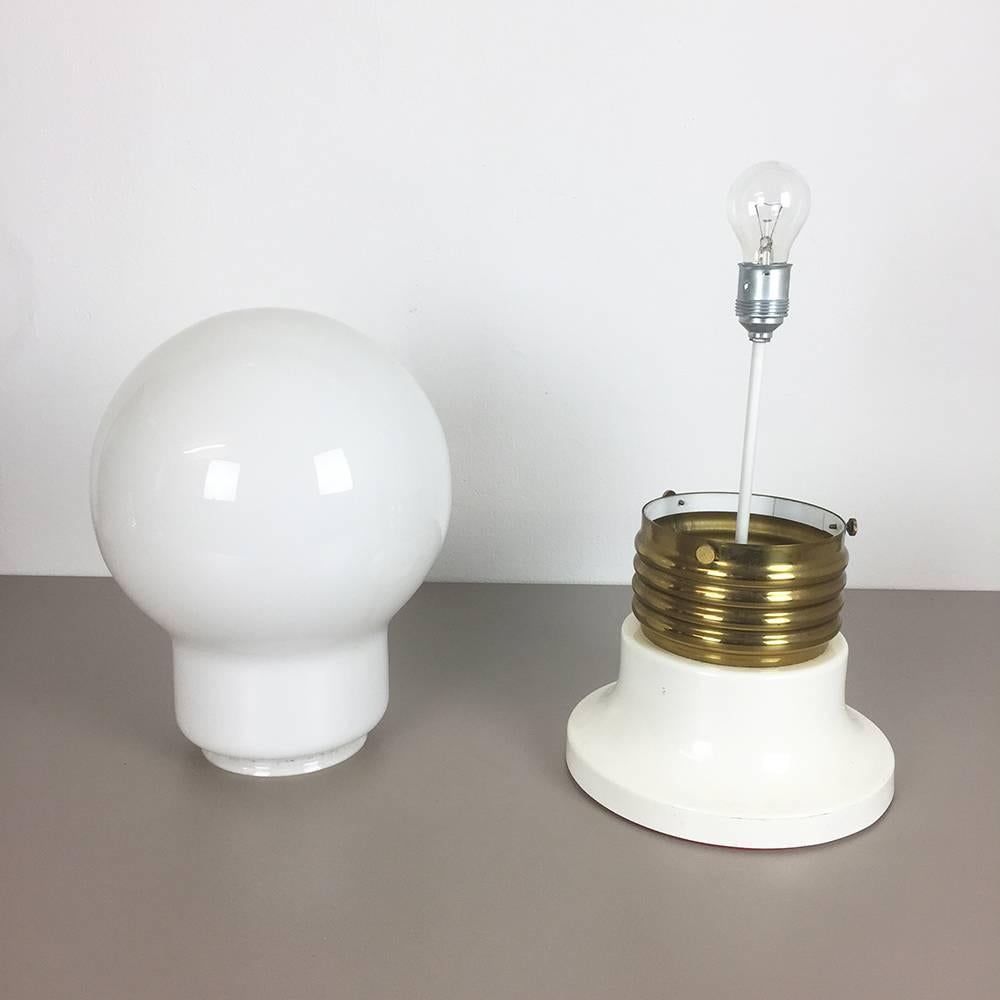 Modernist Vintage 1970s Italian Giant Glass Bulb Table / Floor Light For Sale 2
