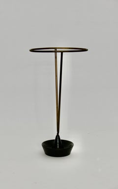 Modernist Vintage Brass Metal Umbrella Stand Cane Holder Carl Auböck 1950 Vienna