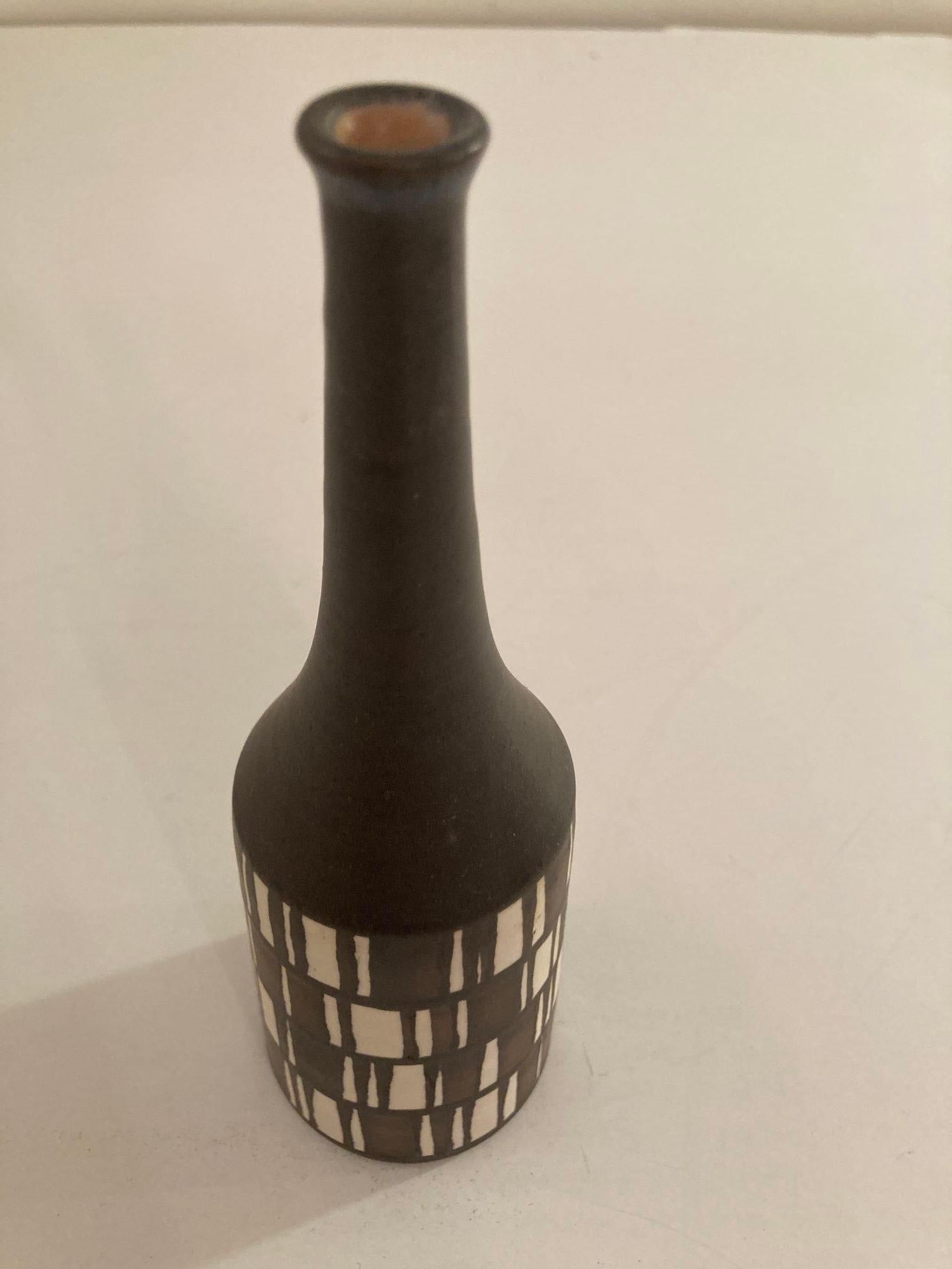 Mid-Century Modern Vase en céramique moderniste vintage, Italie, années 1960 en vente