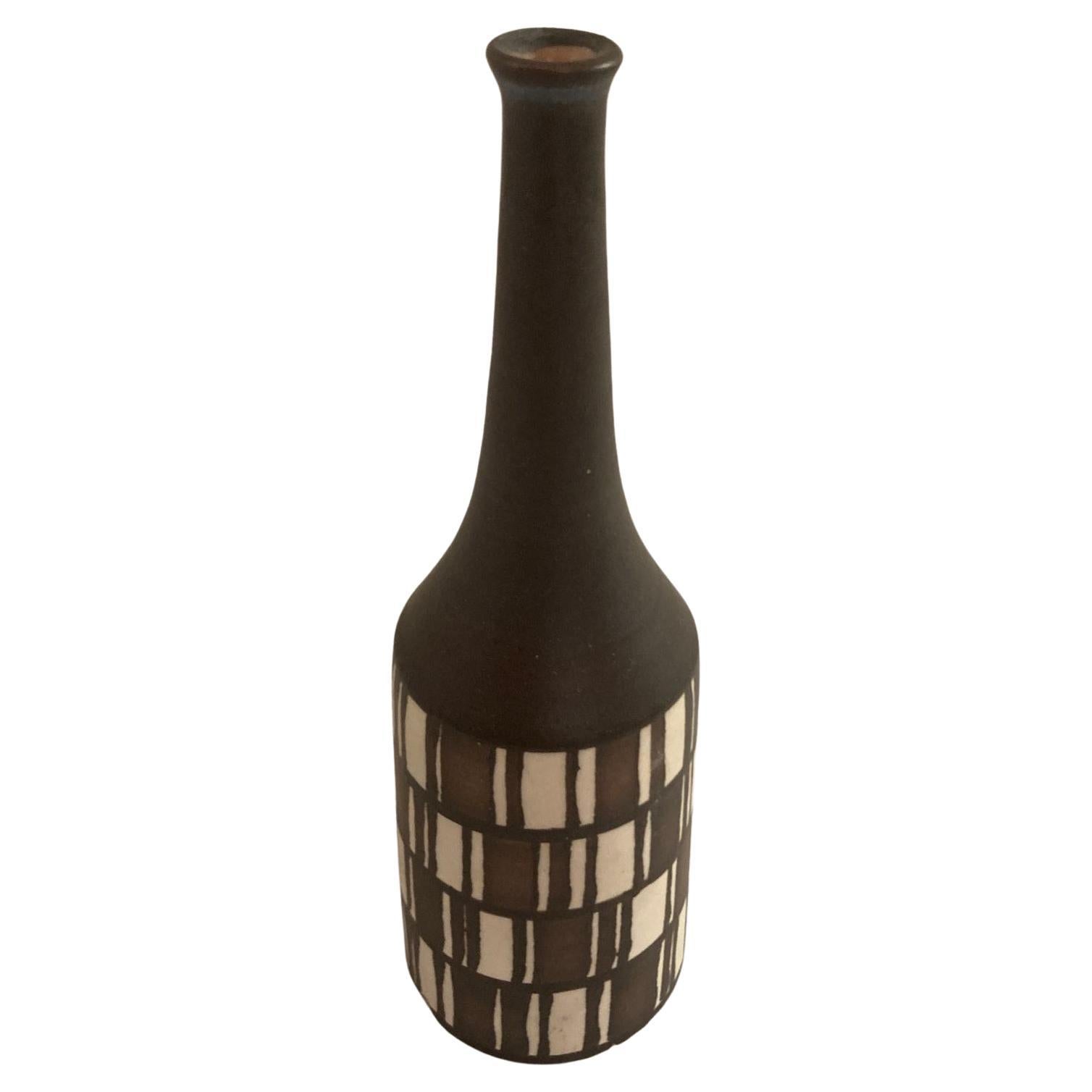 Modernist Vintage Ceramic Vase, Italy 1960's. For Sale