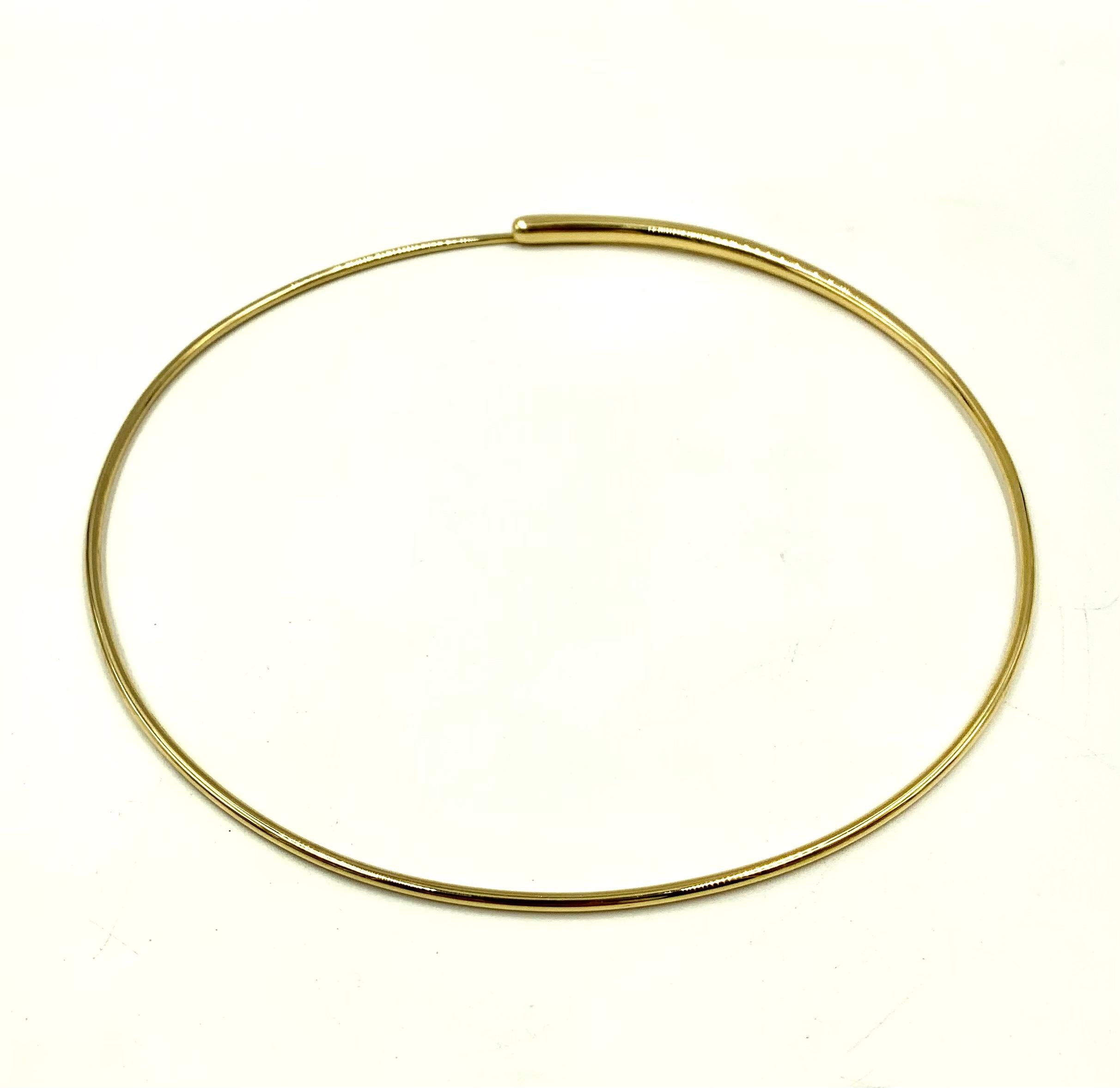 Georg Jensen 18K Yellow Gold Torque, Twin Disc Necklace, Jacqueline Rabun, 2004 For Sale 5