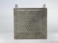 Modernist Vintage Industrial Corrugated Basket