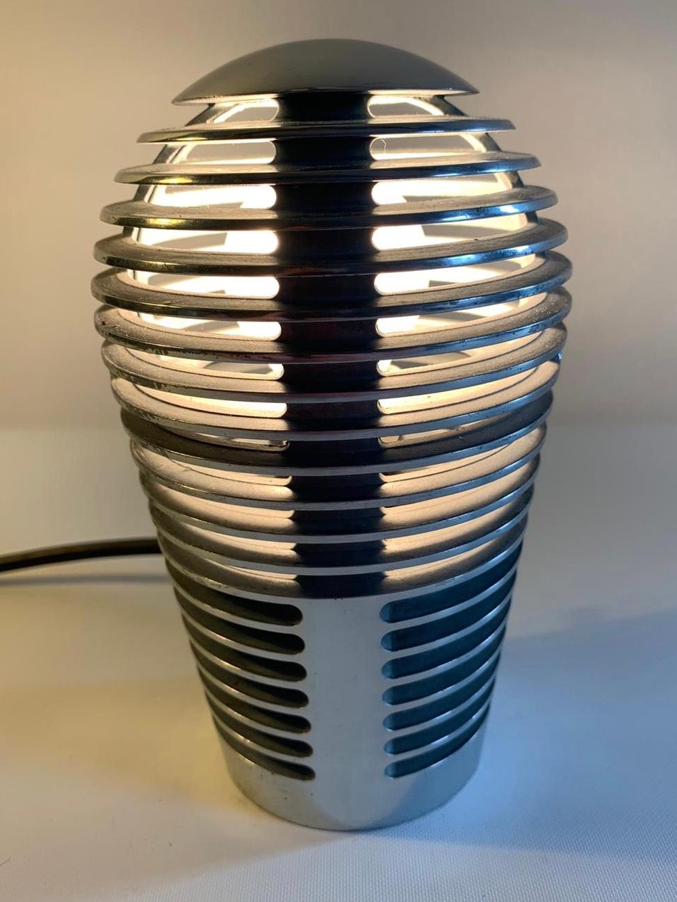 Late 20th Century Modernist Vintage Metal Table Lamp Zen by S.y.c. Cevese, 1980s