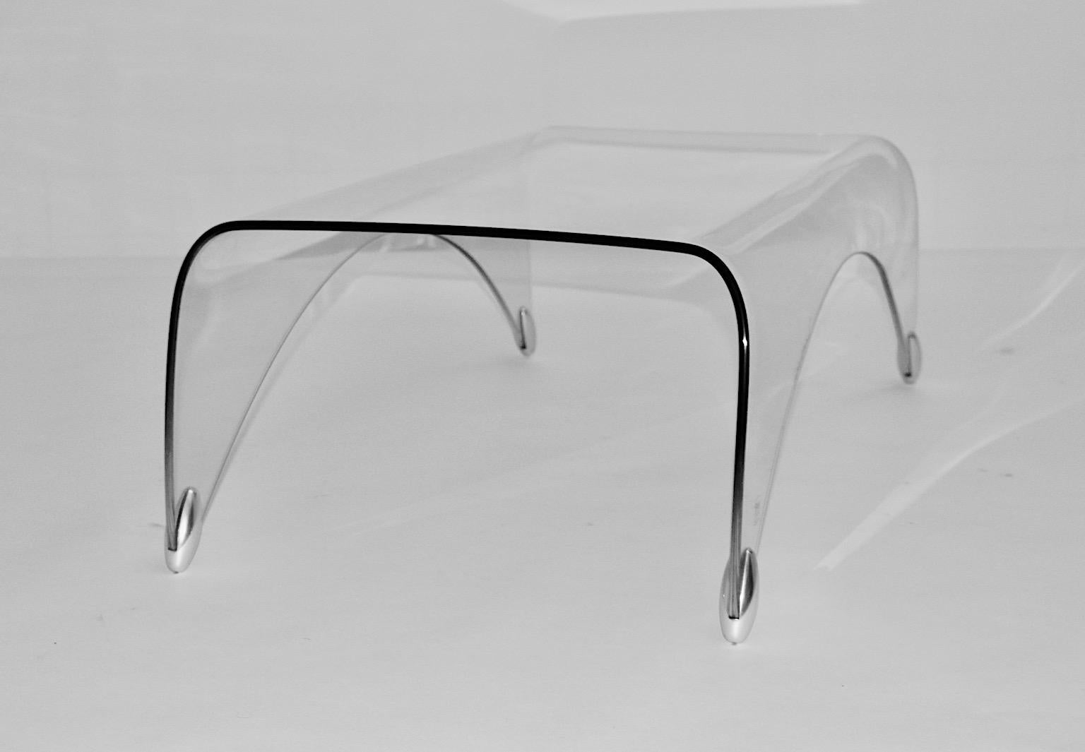 Modernist Vintage Organic Glass Sofa Table Massimo Iosa Ghini Fiam Italy 20th C For Sale 2