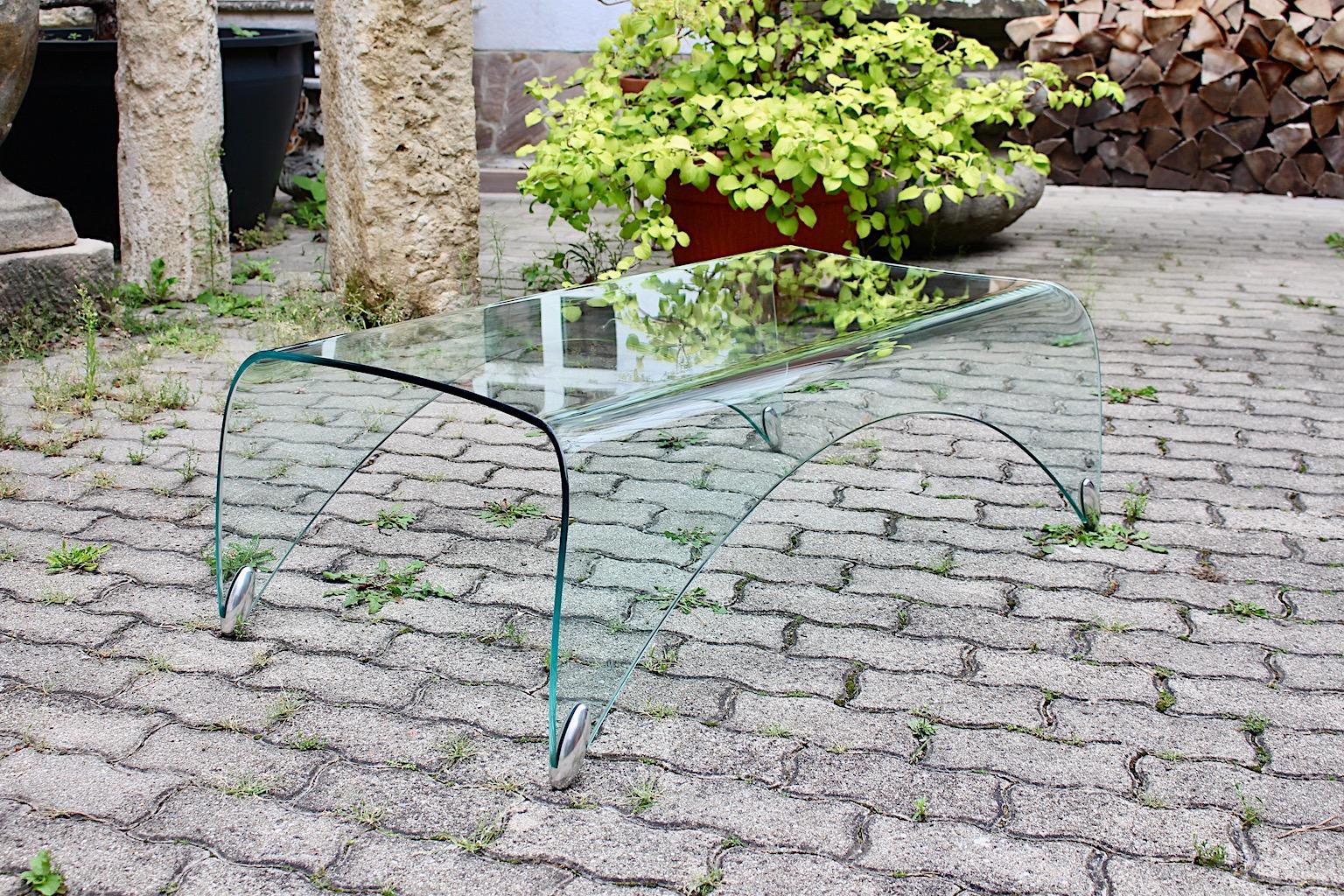 Modernist Vintage Organic Glass Sofa Table Massimo Iosa Ghini Fiam Italy 20th C For Sale 5