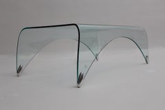Modernist Vintage Organic Glass Sofa Table Massimo Iosa Ghini Fiam Italy 20th C
