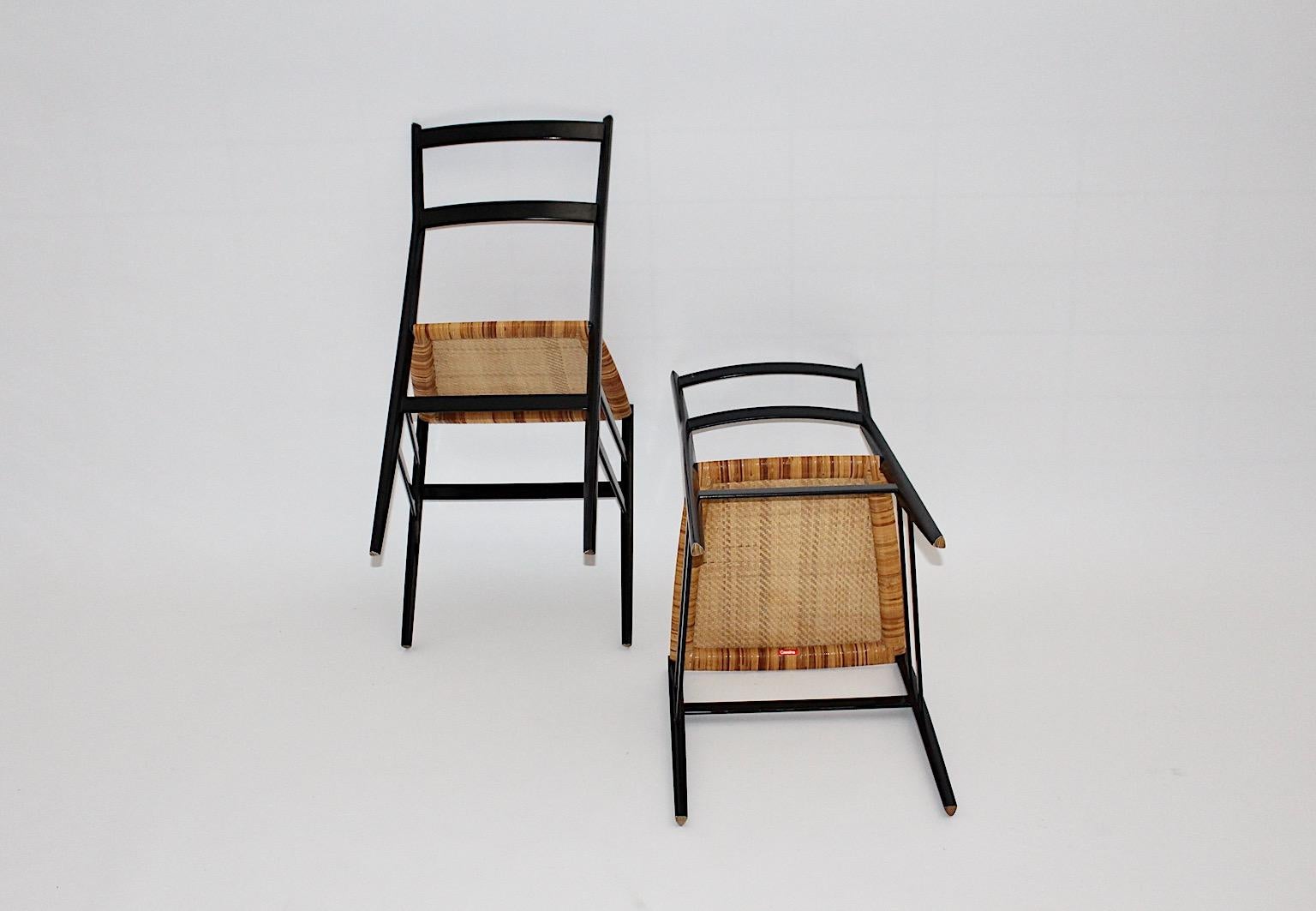 Paire de chaises modernistes vintage Duo Superleggera de Gio Ponti Cassina, Italie, 1957 en vente 4