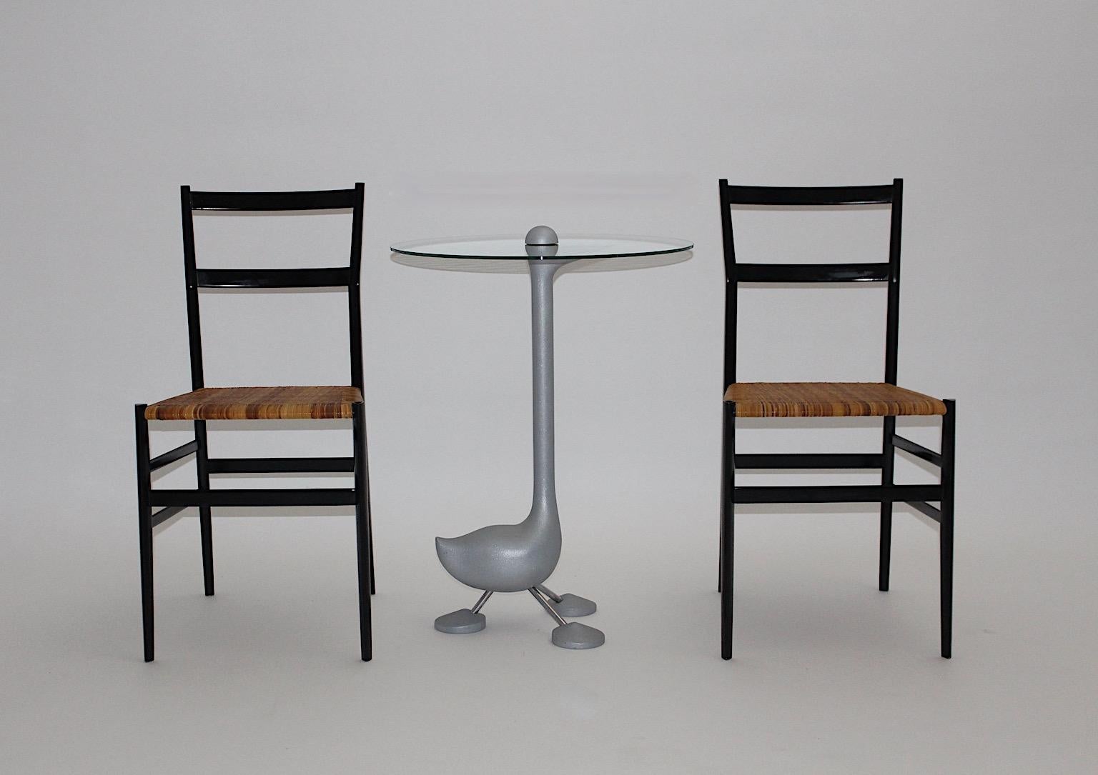 Paire de chaises modernistes vintage Duo Superleggera de Gio Ponti Cassina, Italie, 1957 Bon état - En vente à Vienna, AT