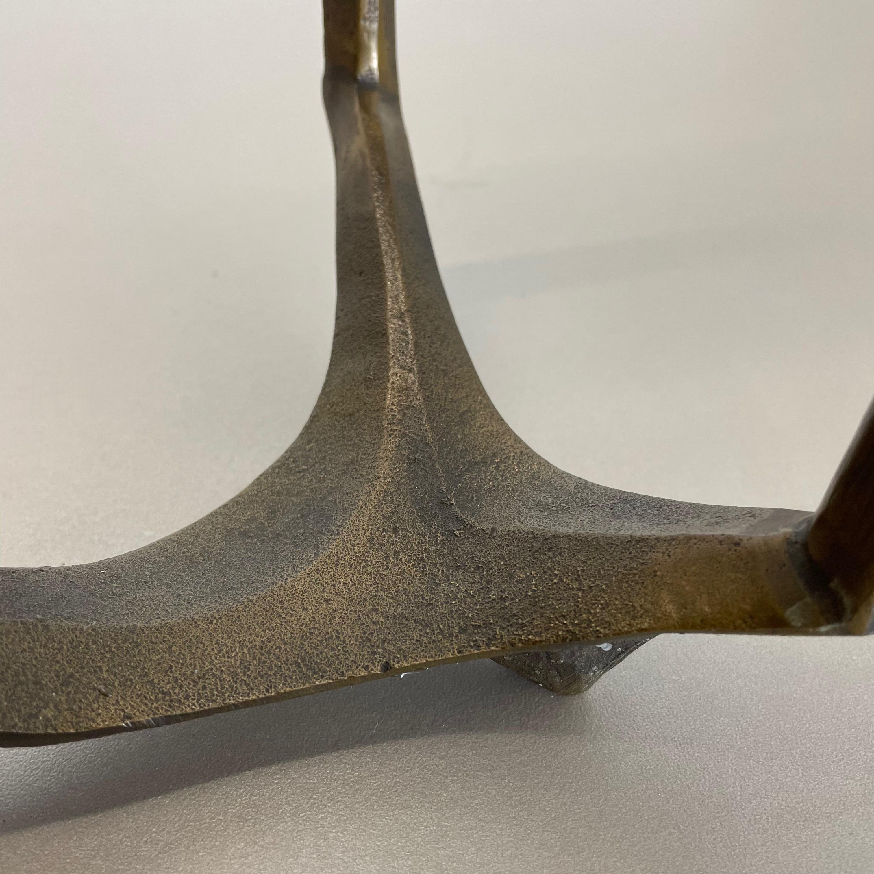 Modernist Vintage Sculptural Brutalist Bronze Metal Candleholder, France, 1970s 7