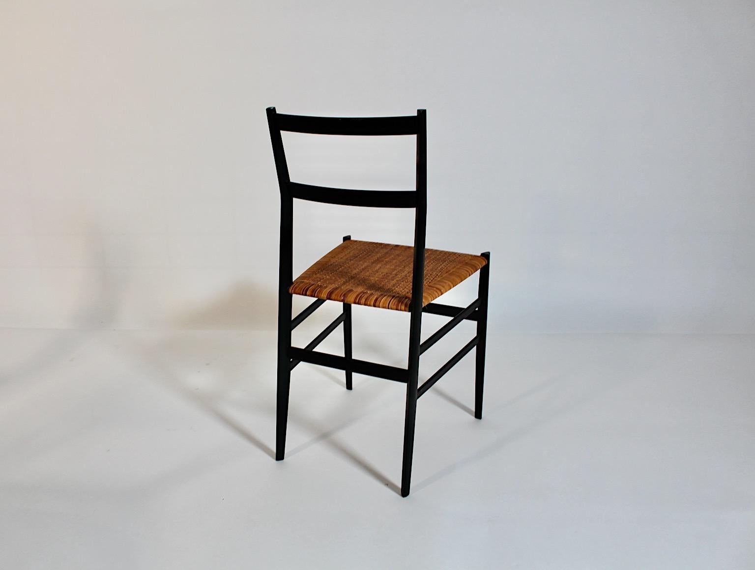 Modernista Vintage Seis sillas Superleggera de Gio Ponti para Cassina 1957 Italia en venta 5