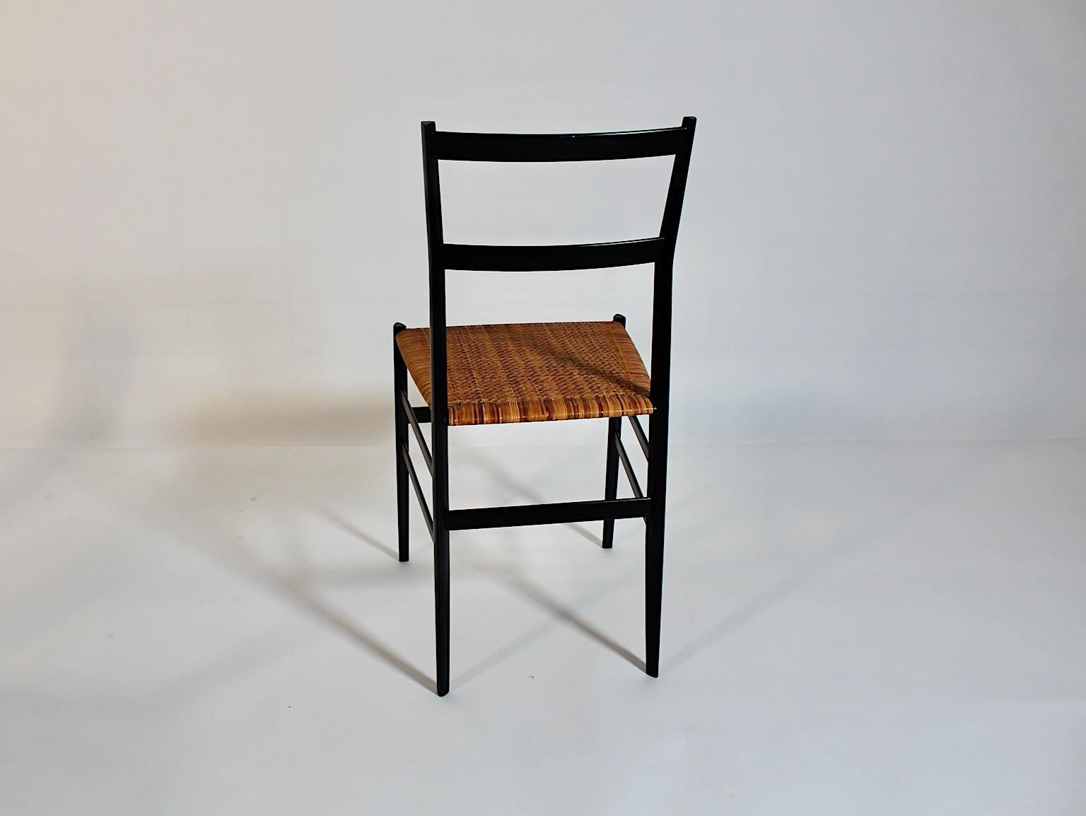 Modernista Vintage Seis sillas Superleggera de Gio Ponti para Cassina 1957 Italia en venta 6
