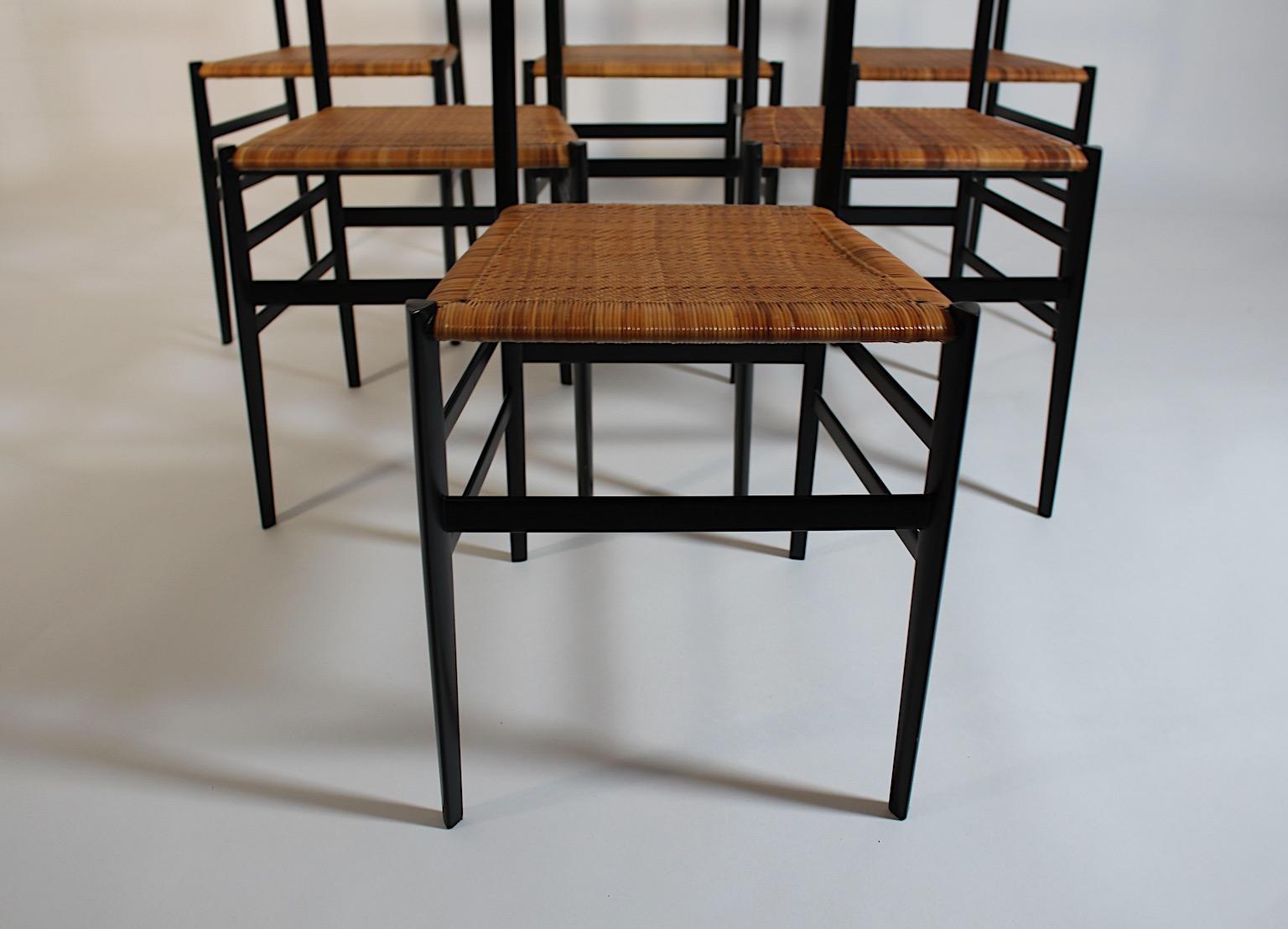 Modernista Vintage Seis sillas Superleggera de Gio Ponti para Cassina 1957 Italia en venta 7