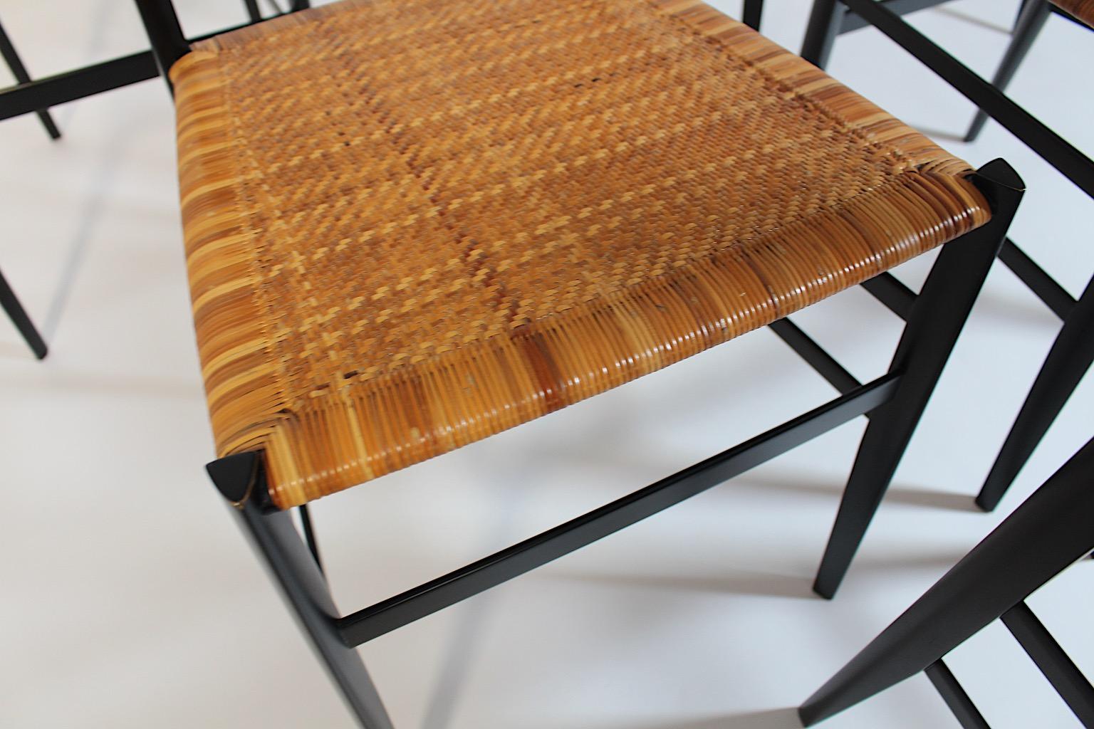 Modernista Vintage Seis sillas Superleggera de Gio Ponti para Cassina 1957 Italia en venta 9