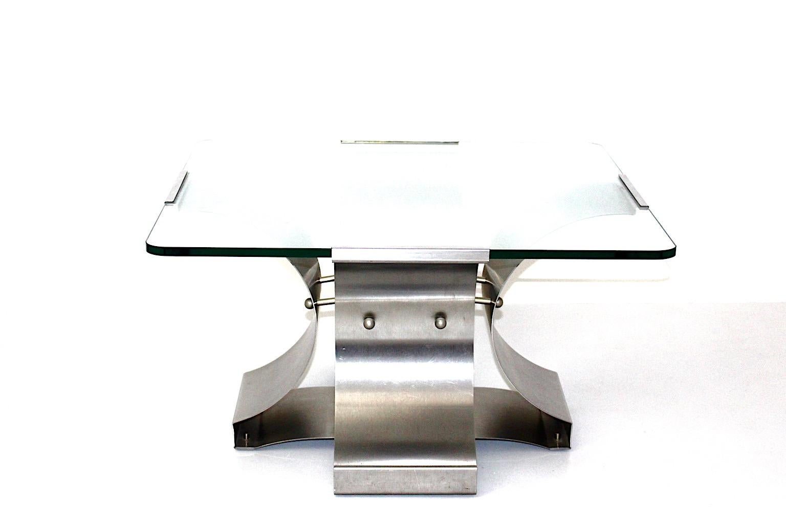 Français Table basse moderniste française Francois Monnet des années 1970 en vente