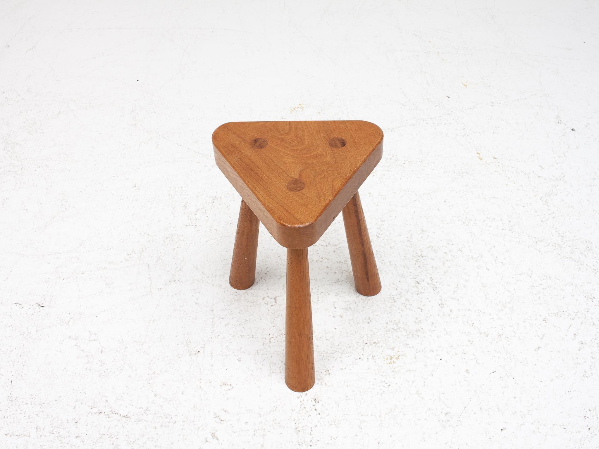 Wood Modernist, Vintage Stool/Table, England, 1970s