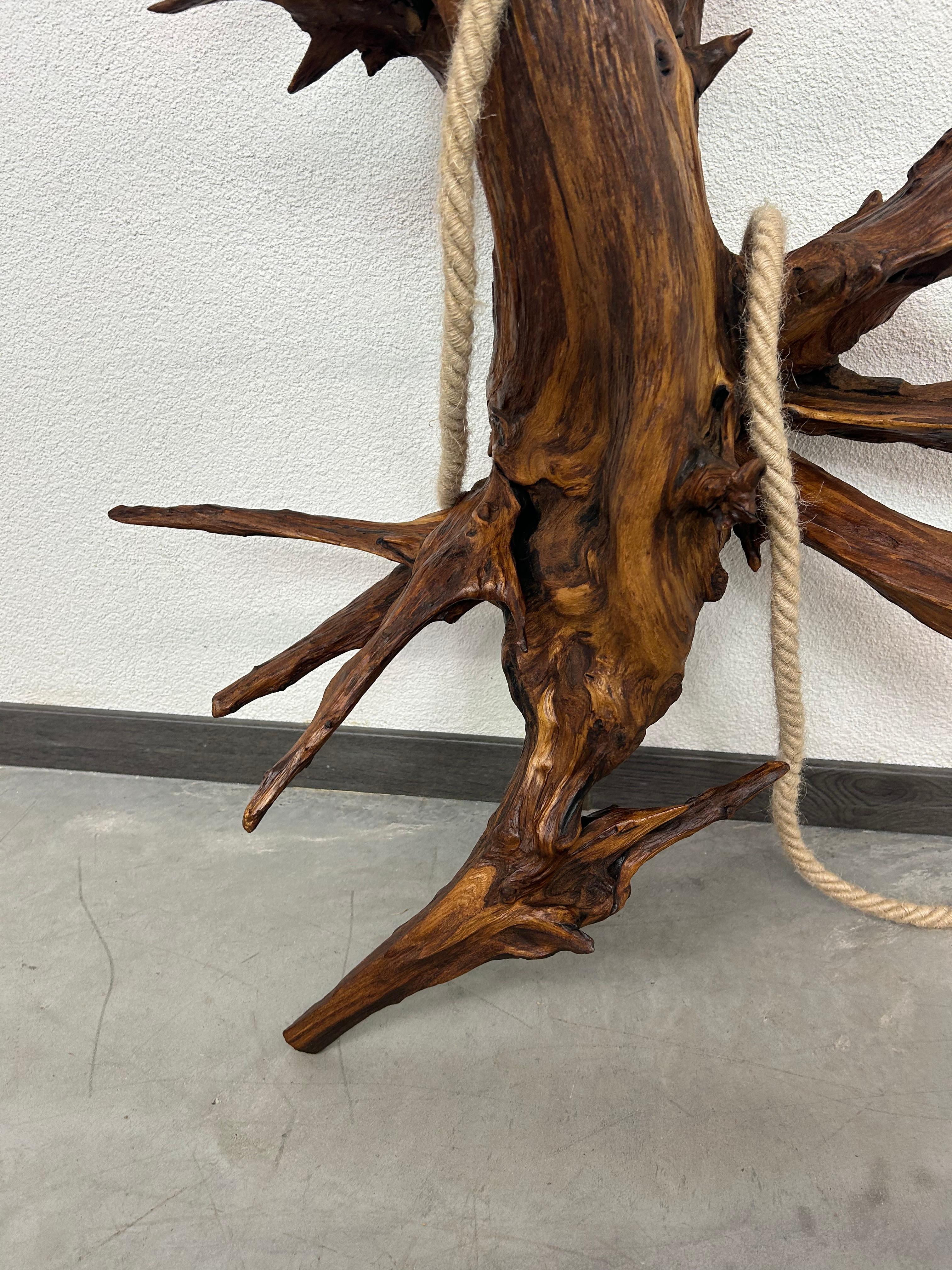 Driftwood Modernist wall lamp Forest For Sale