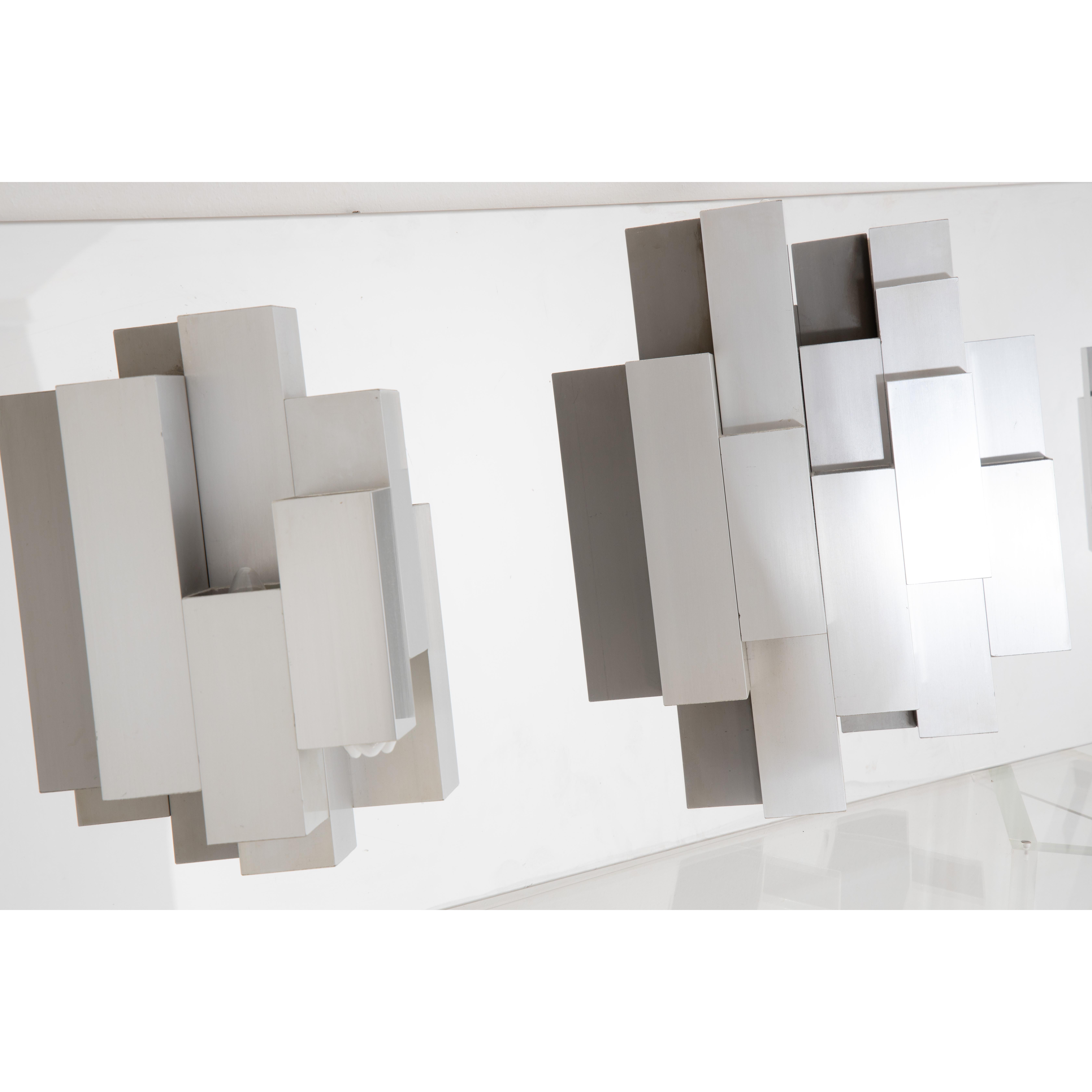 Italian Modernist Wall Lamp, in the Style of Willy Rizzo, Probably, Italy, 1970s