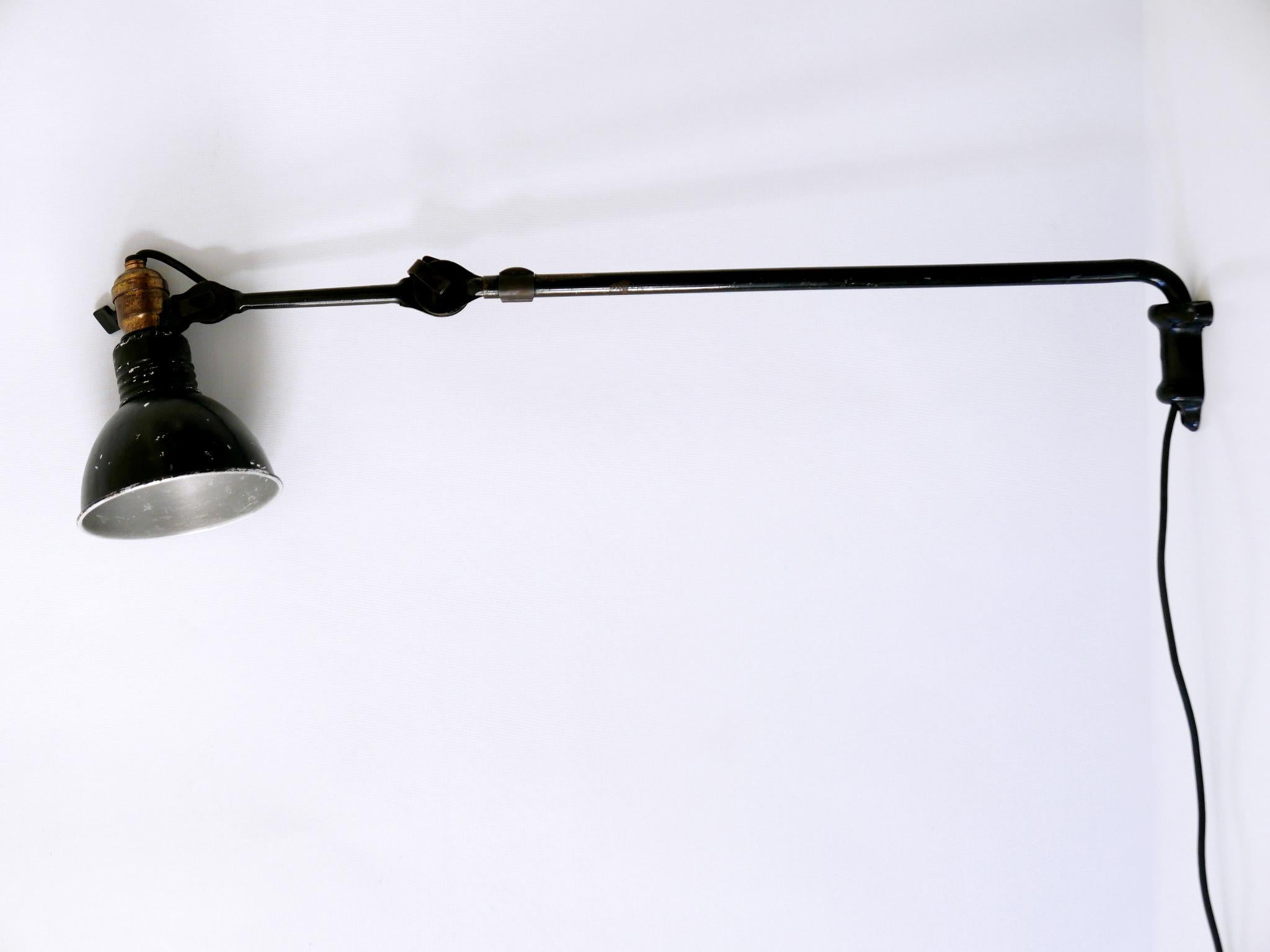 Aluminum Modernist Wall Lamp Model 203 by Bernard-Albin Gras for Gras Lamp, France, 1920s