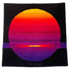 Modernist Wall Rug "Sun" Ewald Kröner Schloss Hackhausen, Germany, 1970s