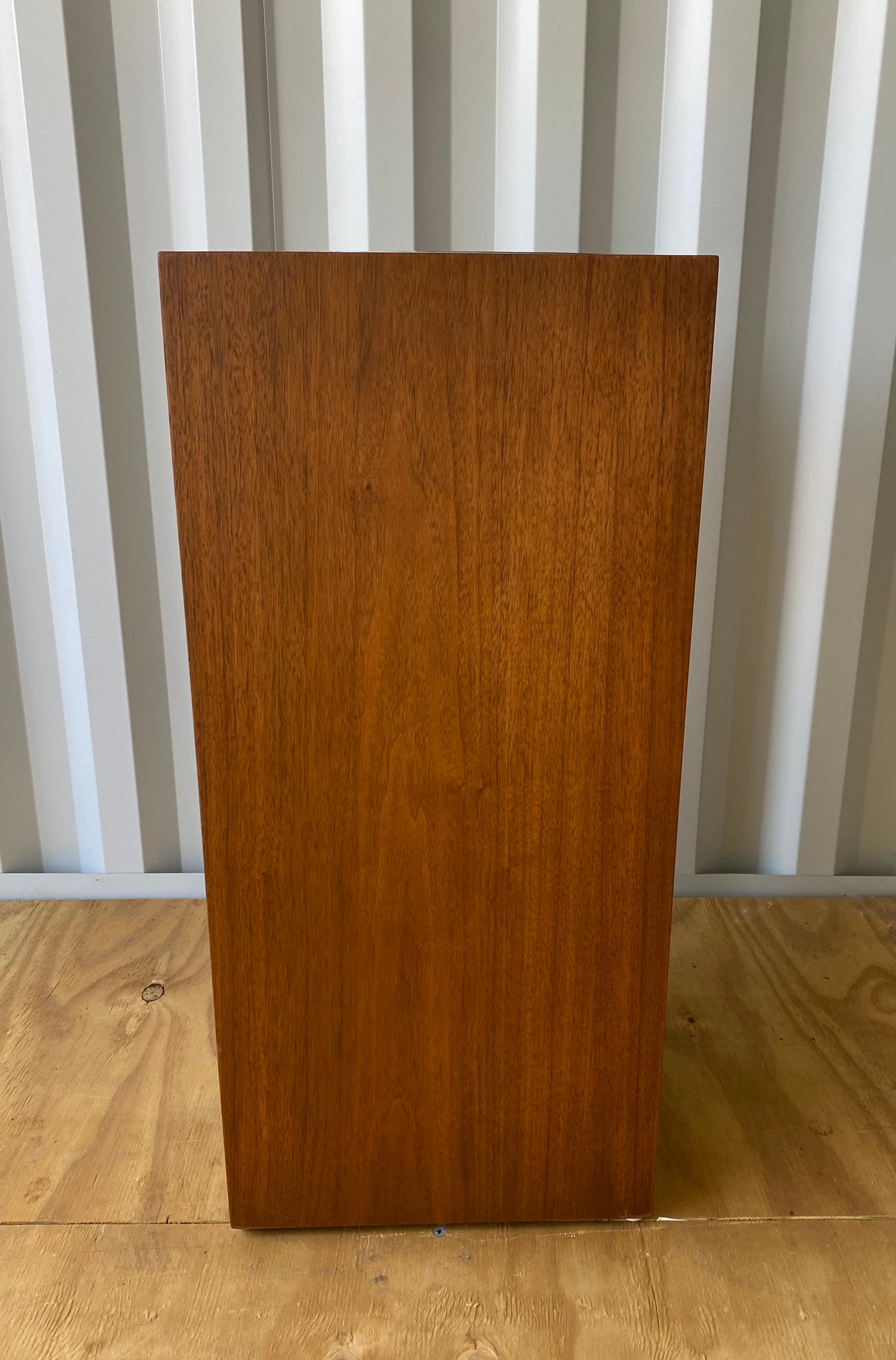 Late 20th Century Modernist Walnut and Aluminum Architectural Planters by Habitat International For Sale