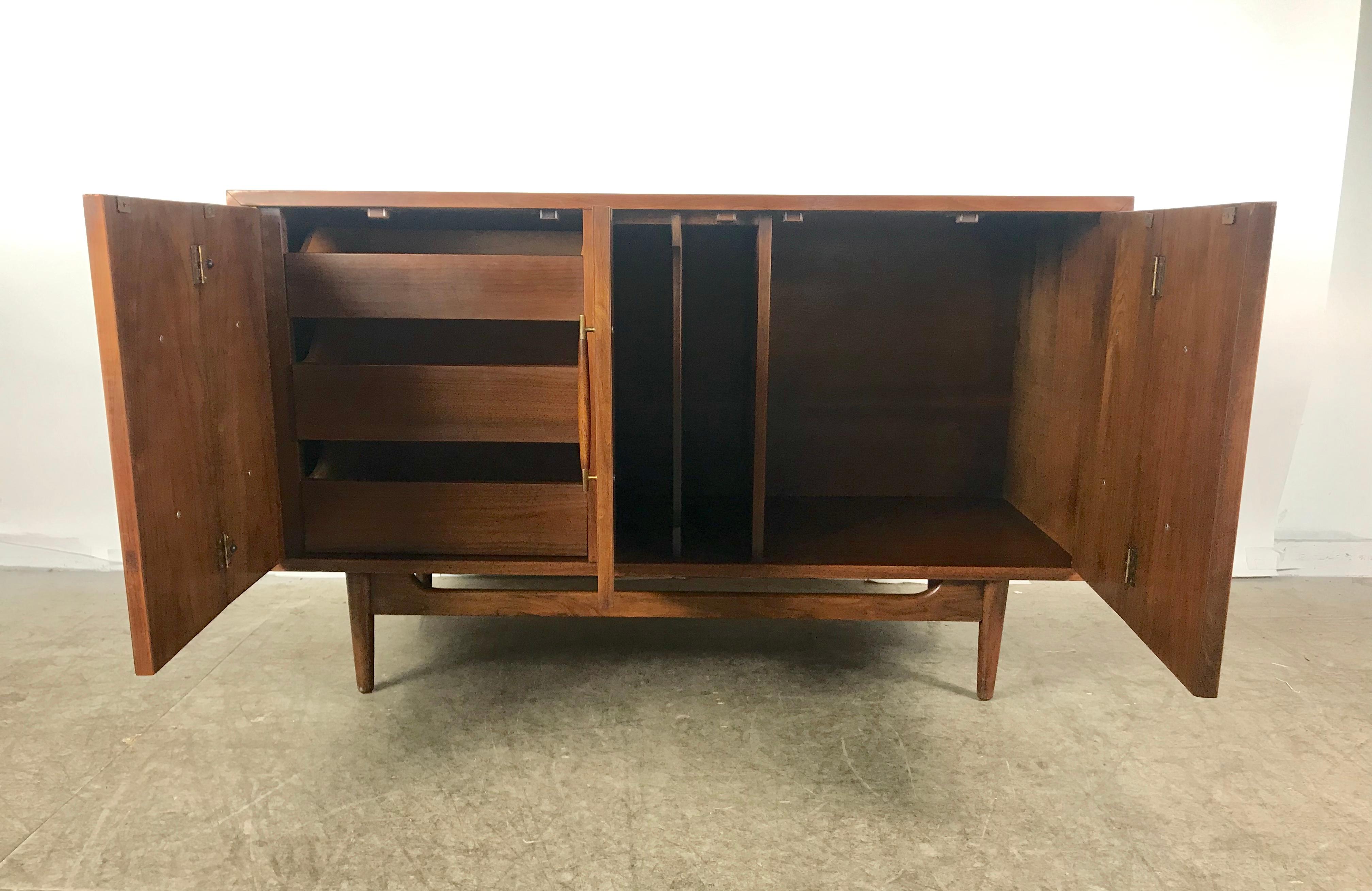 Mid-Century Modern Modernist Walnut Cabinet or Server, Exotic Woods by American of Martinsville