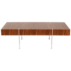 Modernist Walnut Coffee Table, 1980s