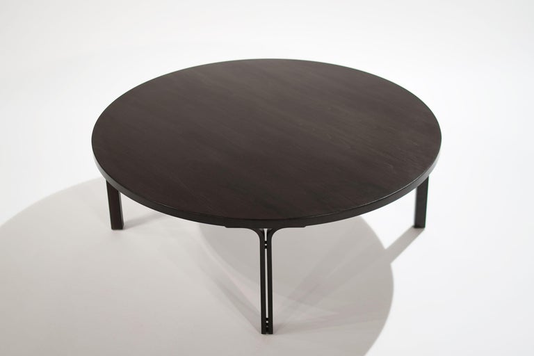 American Modernist Walnut Coffee Table in Ebony For Sale