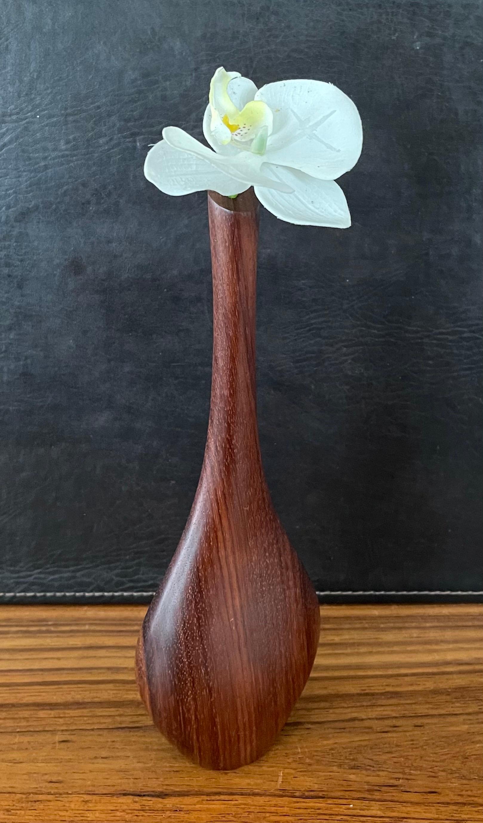 Mid-Century Modern Modernist Walnut Vase For Sale