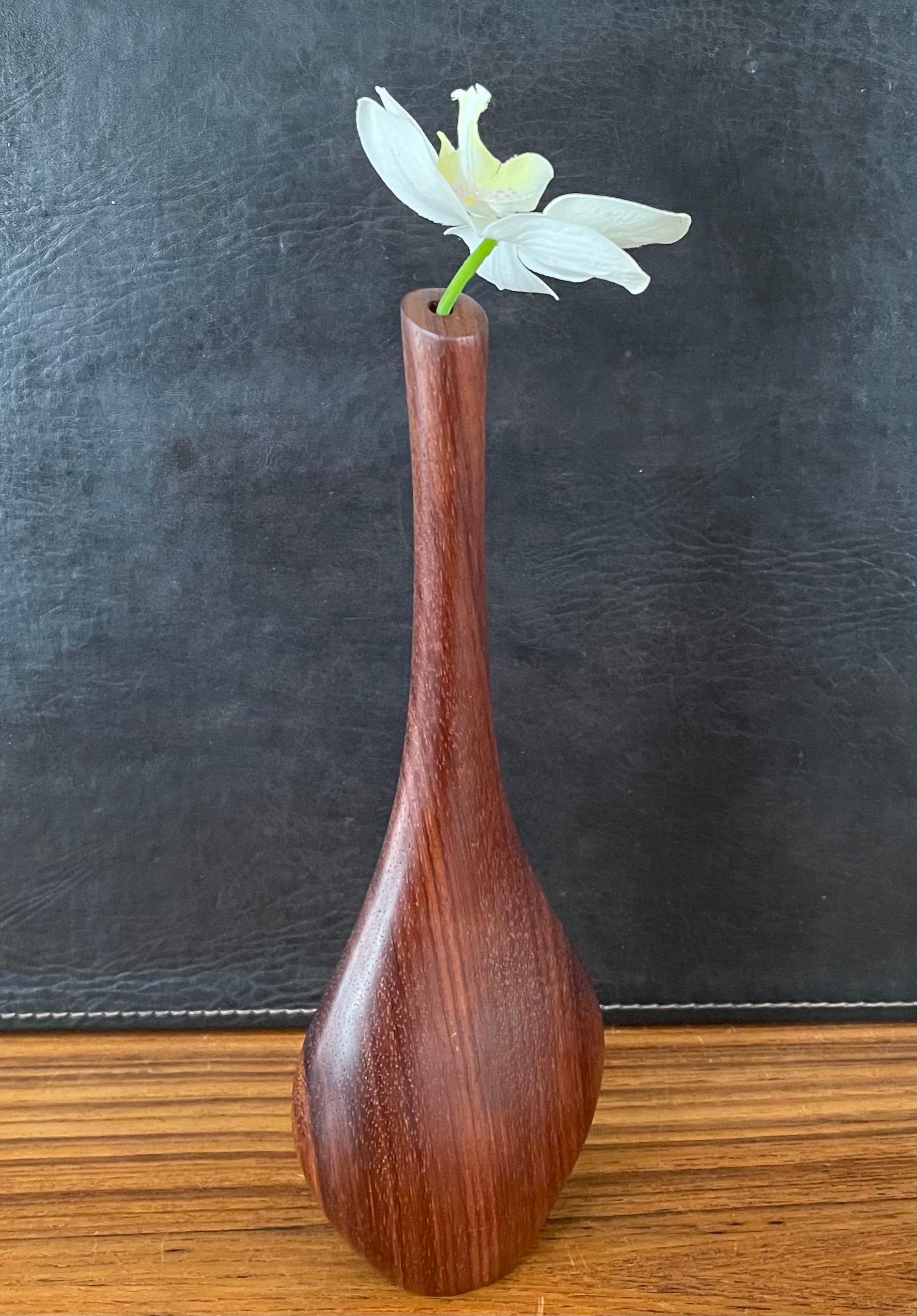 American Modernist Walnut Vase For Sale
