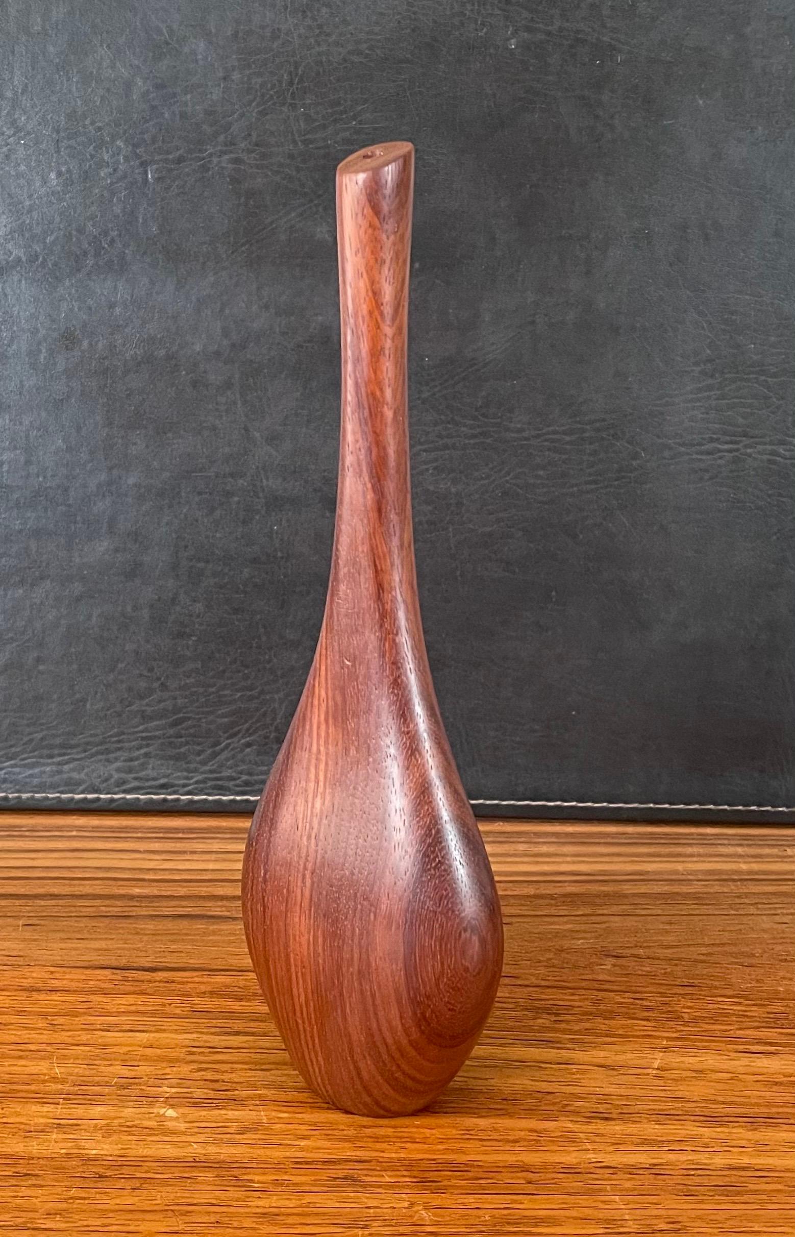 Modernist Walnut Vase In Good Condition For Sale In San Diego, CA