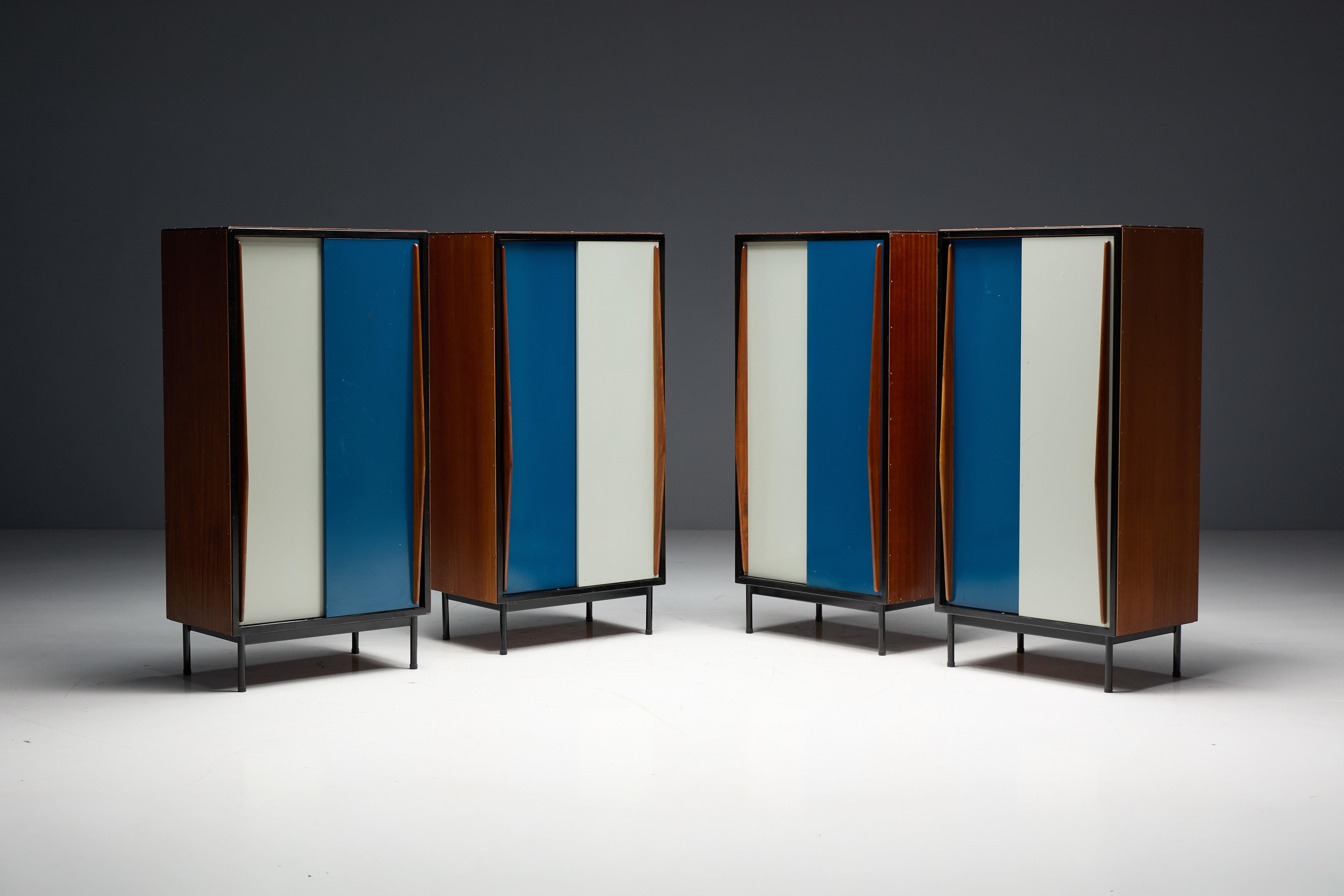 Armadi modernisti di Willy Van Der Meeren per Tubax, Belgio, anni '50 in vendita 7