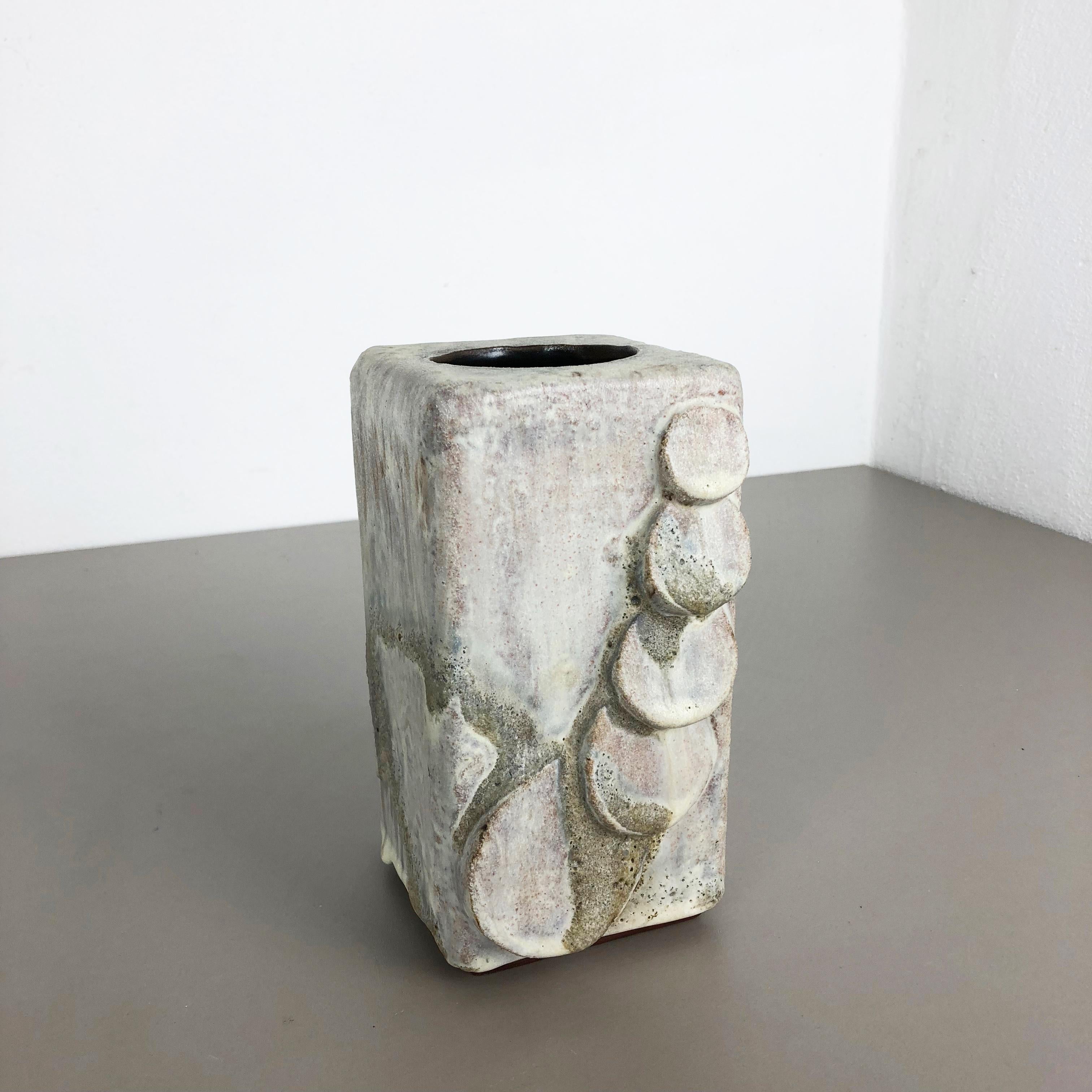 Mid-Century Modern Modernist West German Ceramic Studio Vase Object by Helmut Schäffenacker, 1960s