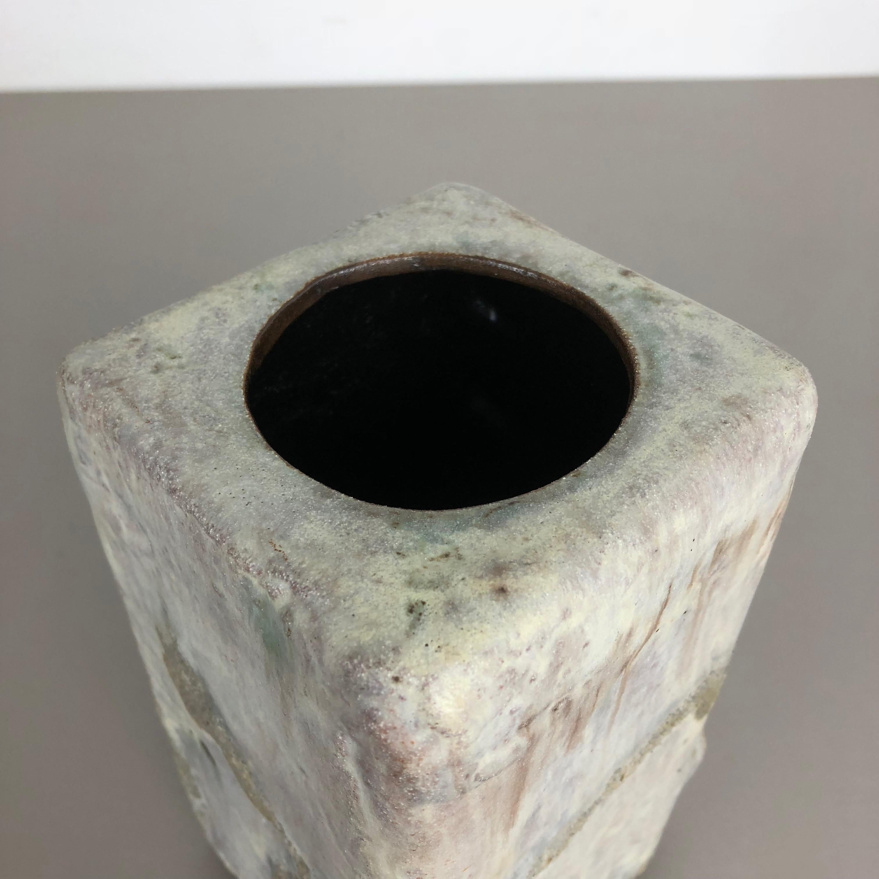 Modernist West German Ceramic Studio Vase Object by Helmut Schäffenacker, 1960s 2