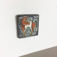 Modernist West German Ceramic Wall Plate Object by Helmut Schäffenacker, 1960s