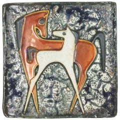 Modernist West German Ceramic Wall Plate Object by Helmut Schäffenacker, 1960s