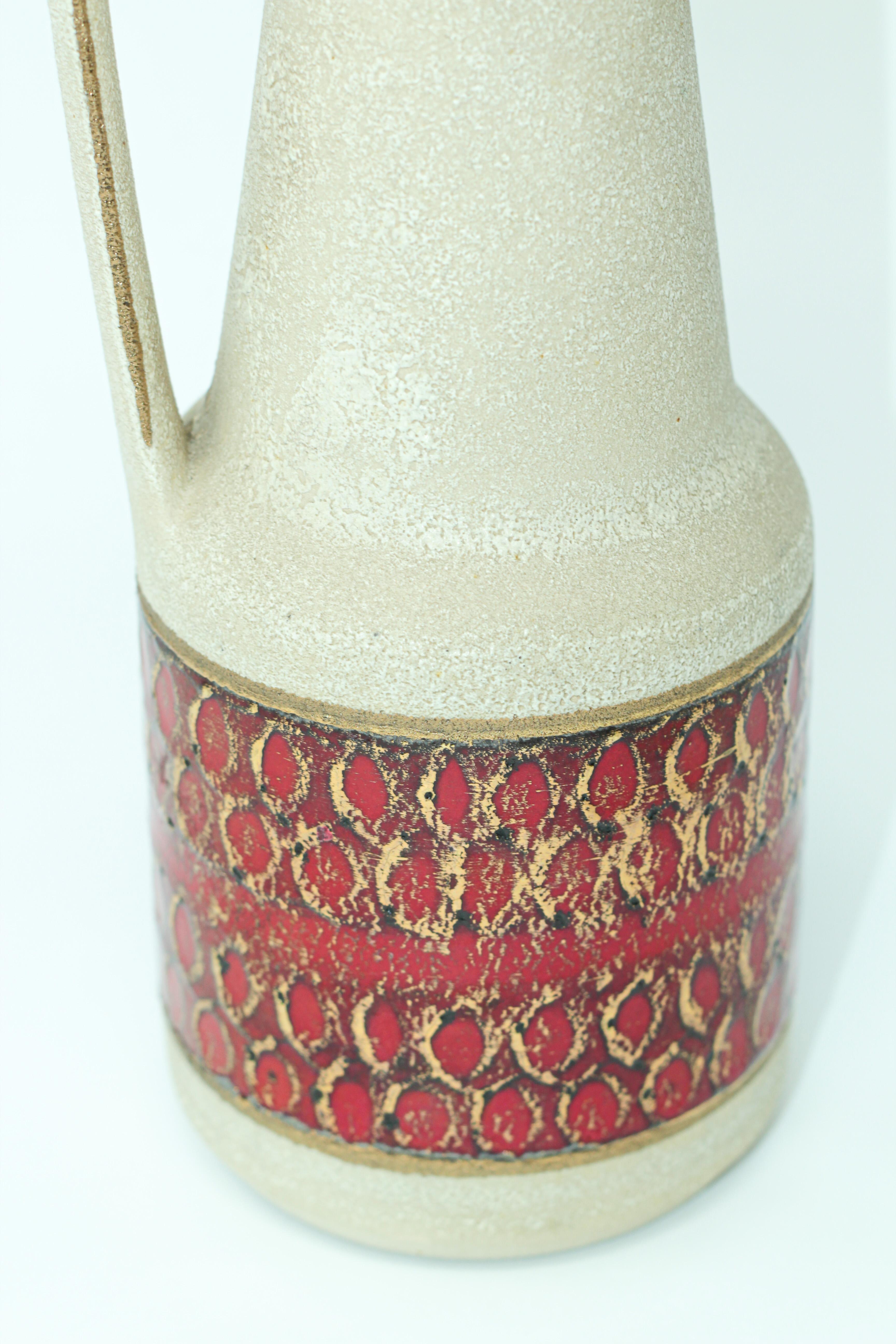 Modernist West German Fat Lava Bauhaus Vase, 1960 4